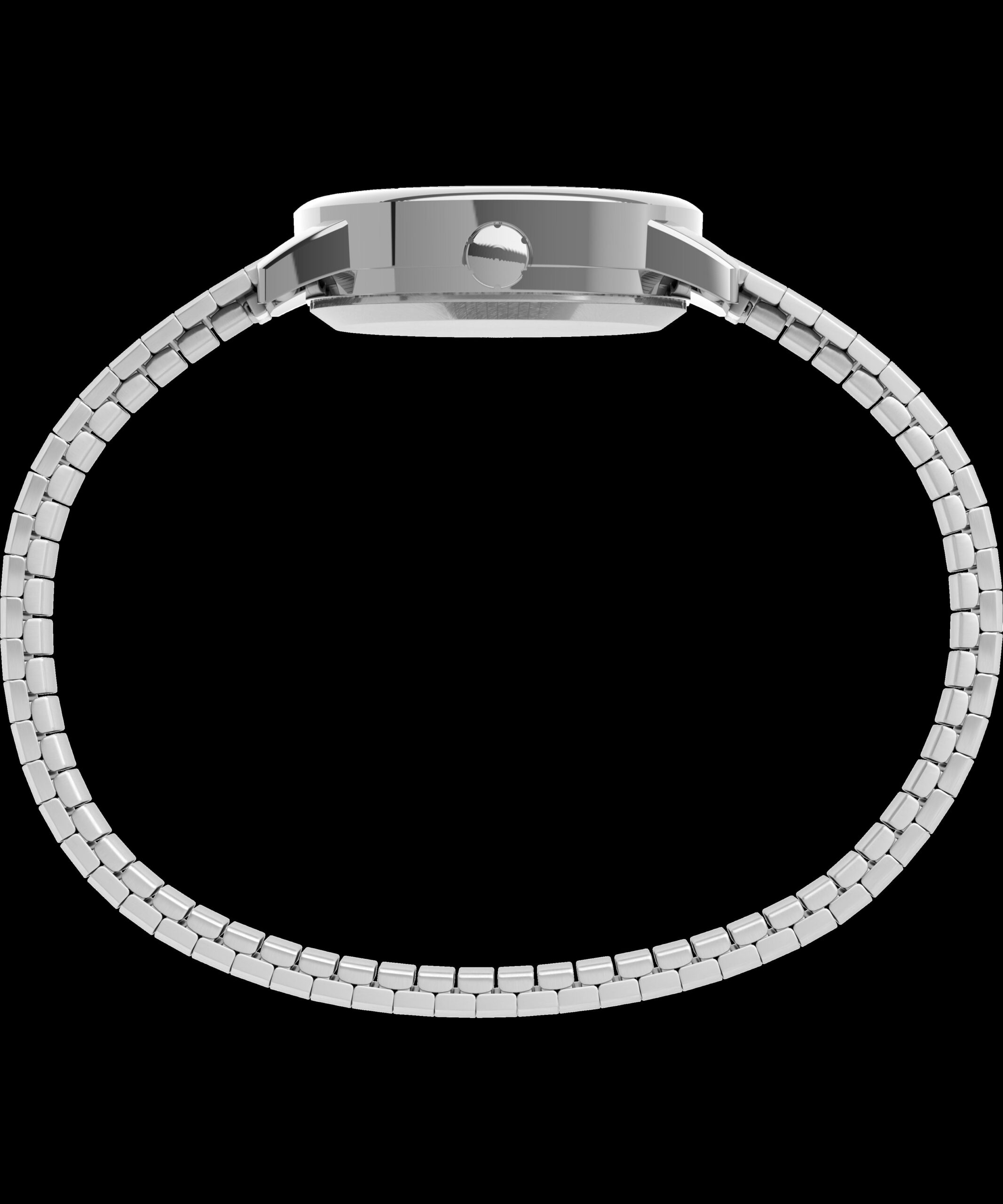 Indiglo by Timex Ladies' Adult Stainless Steel Expansion Band Wristwatch, Silver, T2H371WX - Image 2