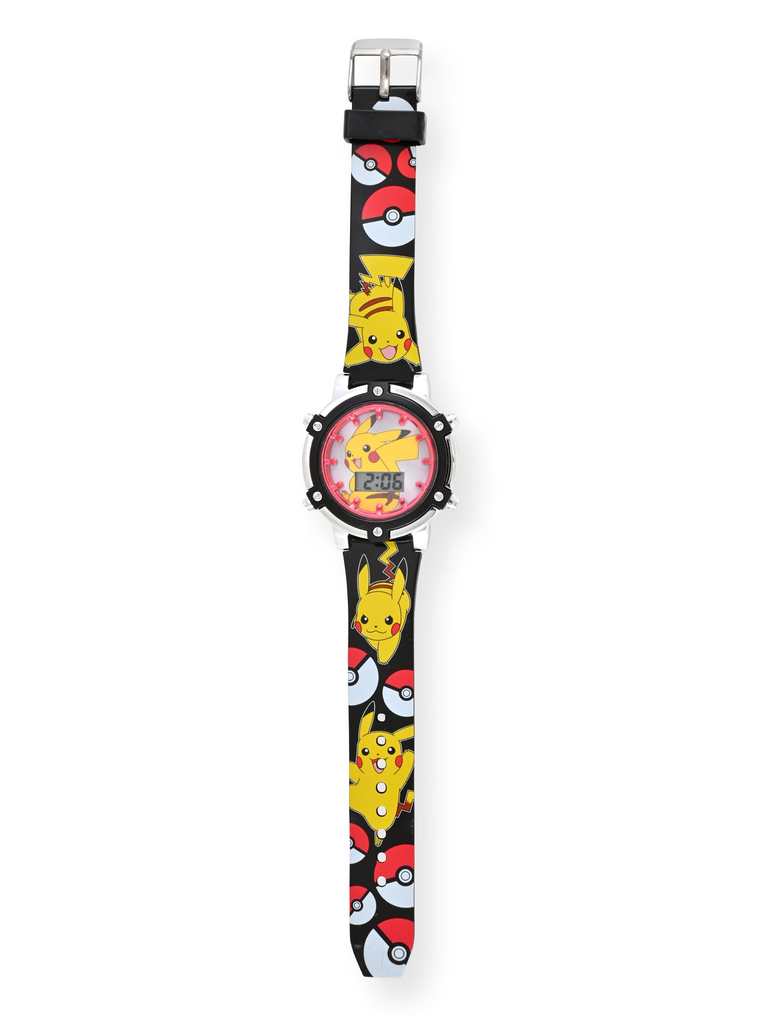 Pokemon Unisex Childrens LCD Wristwatch with Flashing Light Dial and Printed Strap (POK4417WM) - Image 2