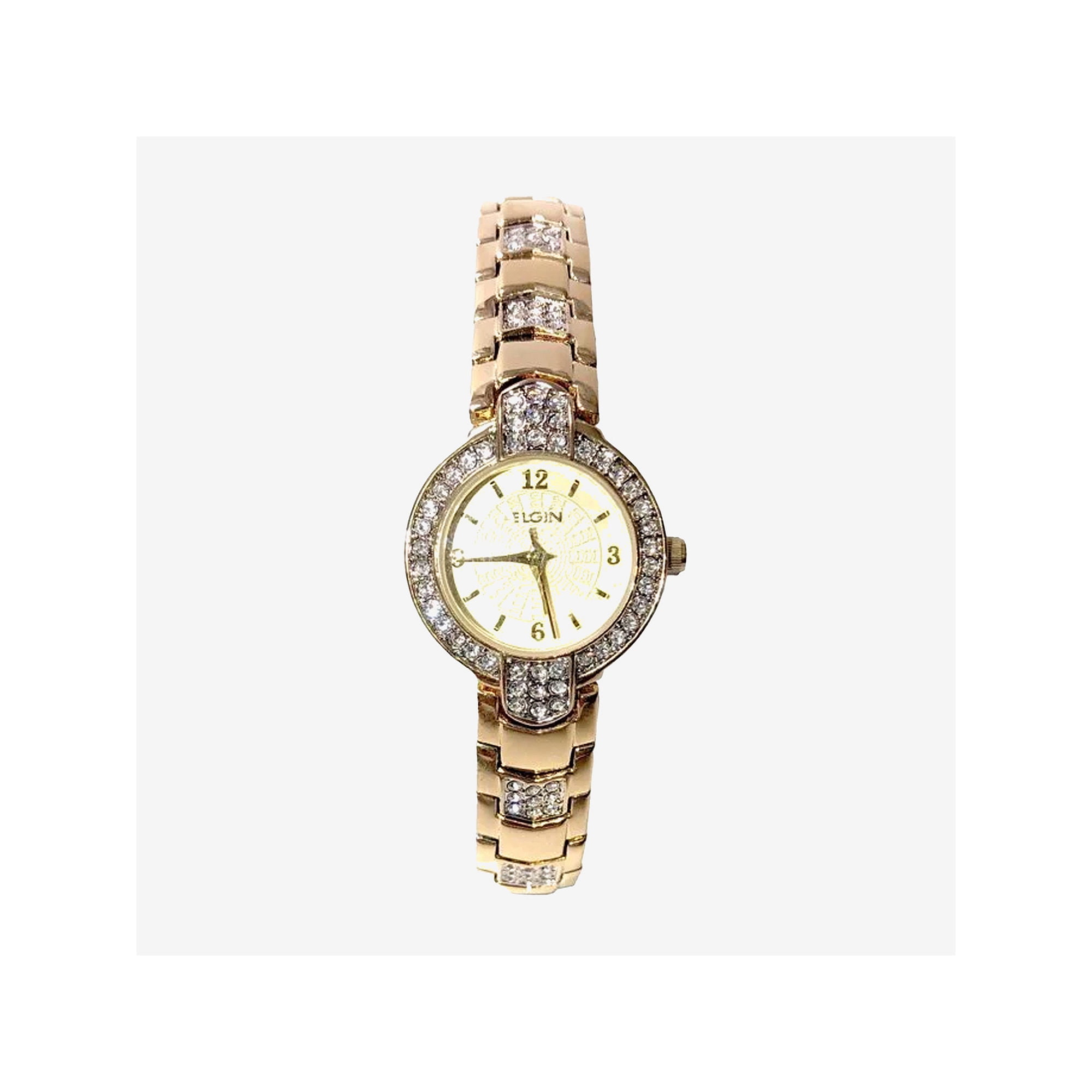 Elgin Adult Female Analog Watch Set with Arrow Link Design in Gold (EG1010ST) - Image 6