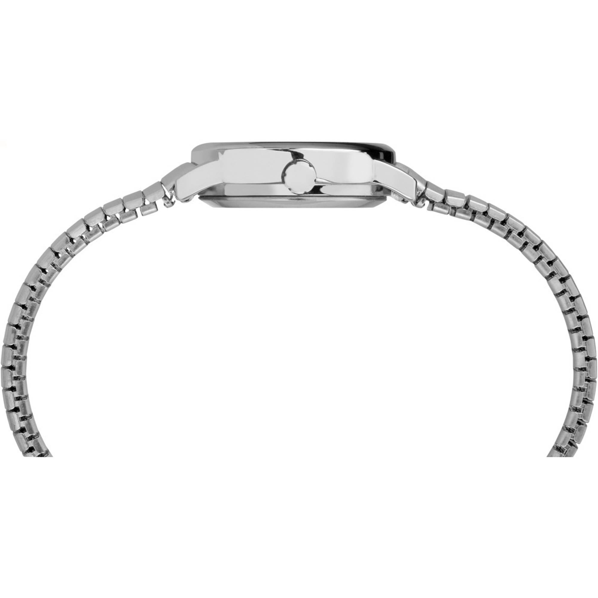 Timex Women's Easy Reader Date Silver/White 25mm Casual Watch, Tapered Expansion Band - Image 3