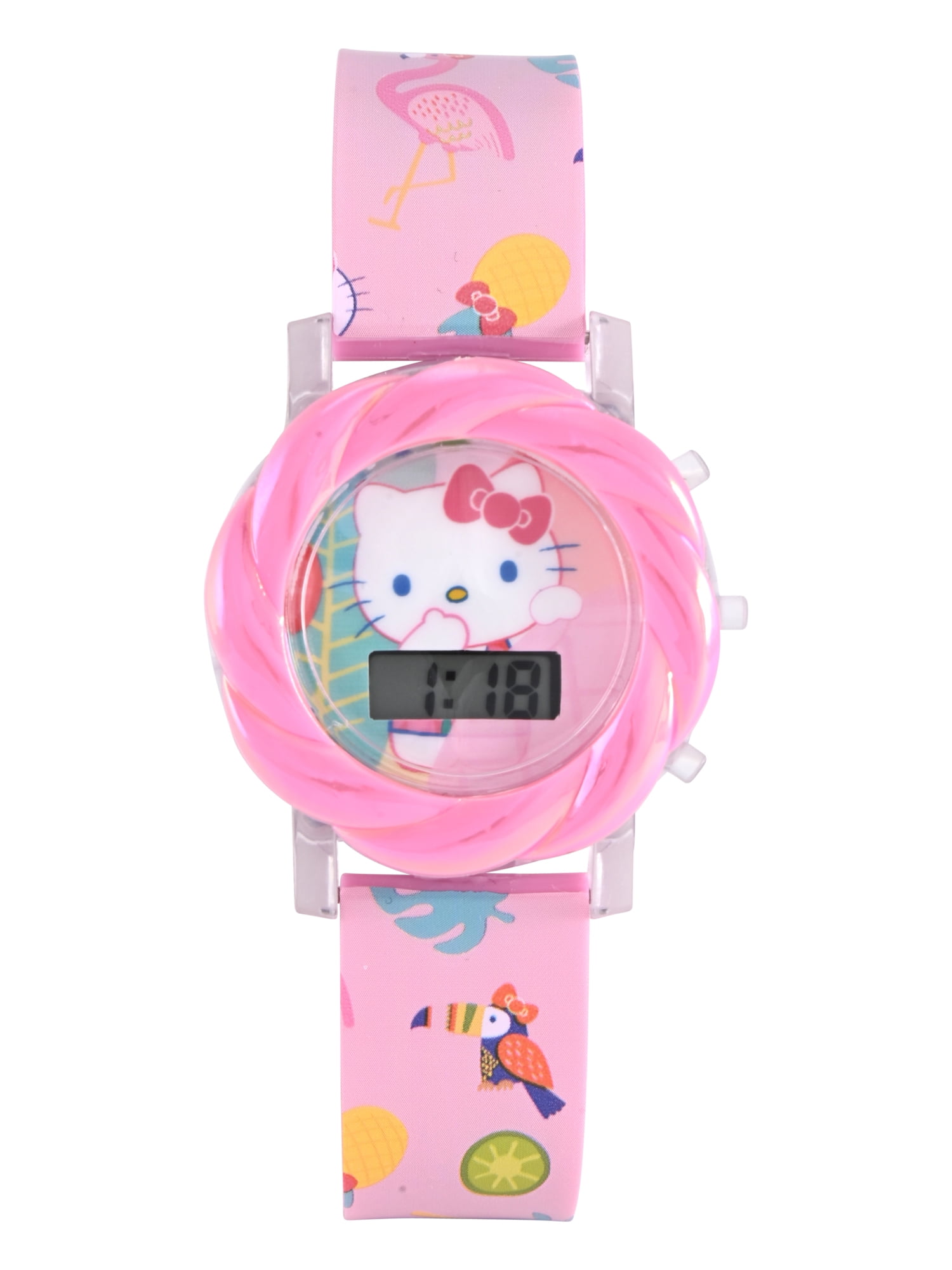 San Rio Hello Kitty Girls Pink Silicone Strap Watch and Bracelet Set.; HK40065WM - Image 5