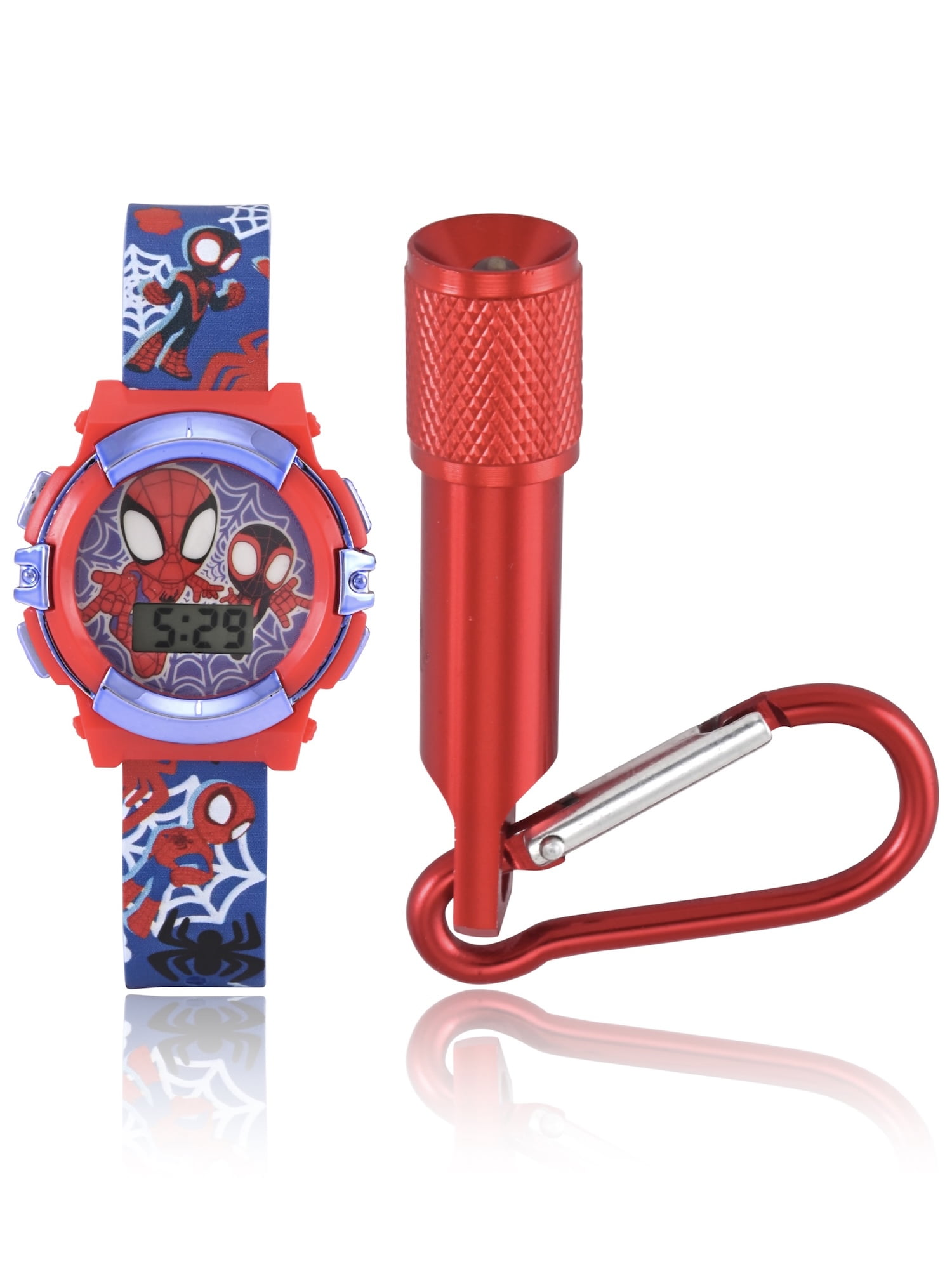 Marvel Spider-Man and Friends Unisex Child 2pc Red and Blue Watch and Flashlight Set, SPF40001WM - Image 6