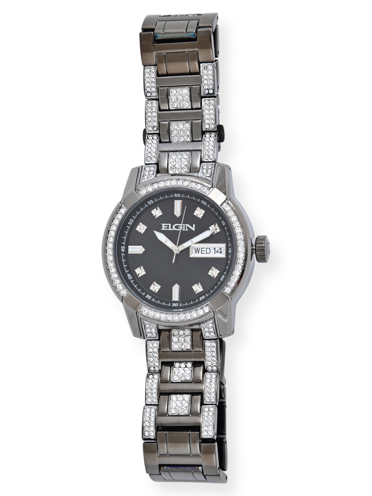 Elgin Adult Mens Analog Alloy Gunmetal 52mm Wristwatch, FG180021 - Image 2