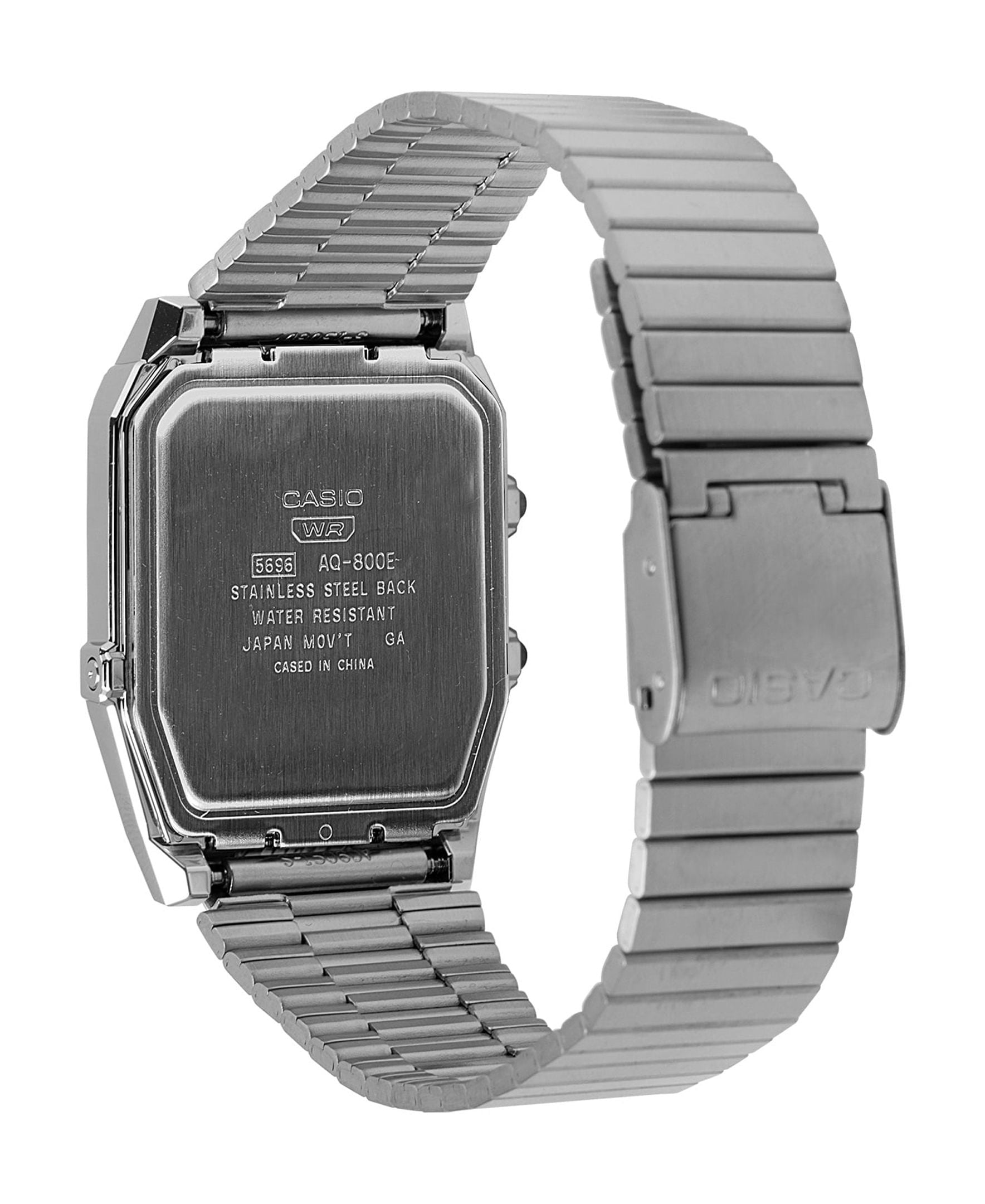 Casio AQ800E-7A Men's Vintage Stainless Steel Band Analog Digital Alarm Chronograph Watch - Image 6