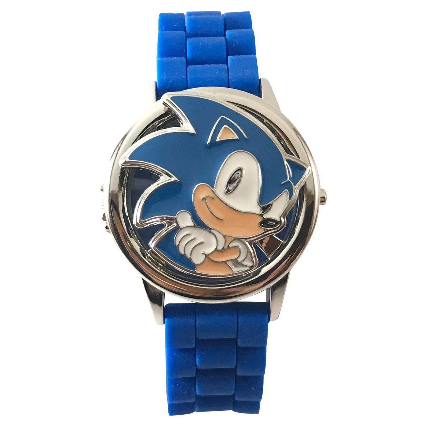 SEGA Sonic The Hedgehog Metal Spinner Flip Unisex Child LCD Watch in Blue - SNC4093WM - Image 3