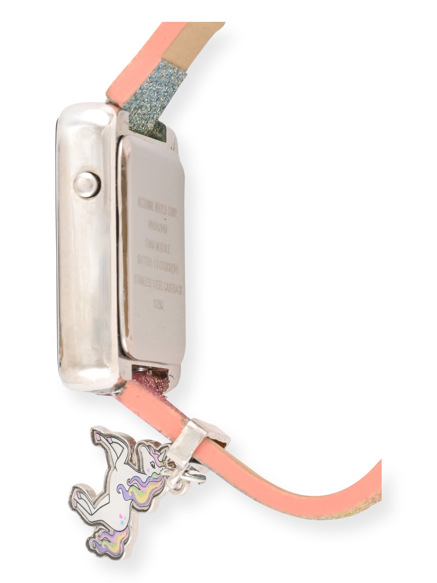 WN5002WM Wondernation Kids LED Watch with Glitter Strap and Sliding Unicorn Charm - Image 3