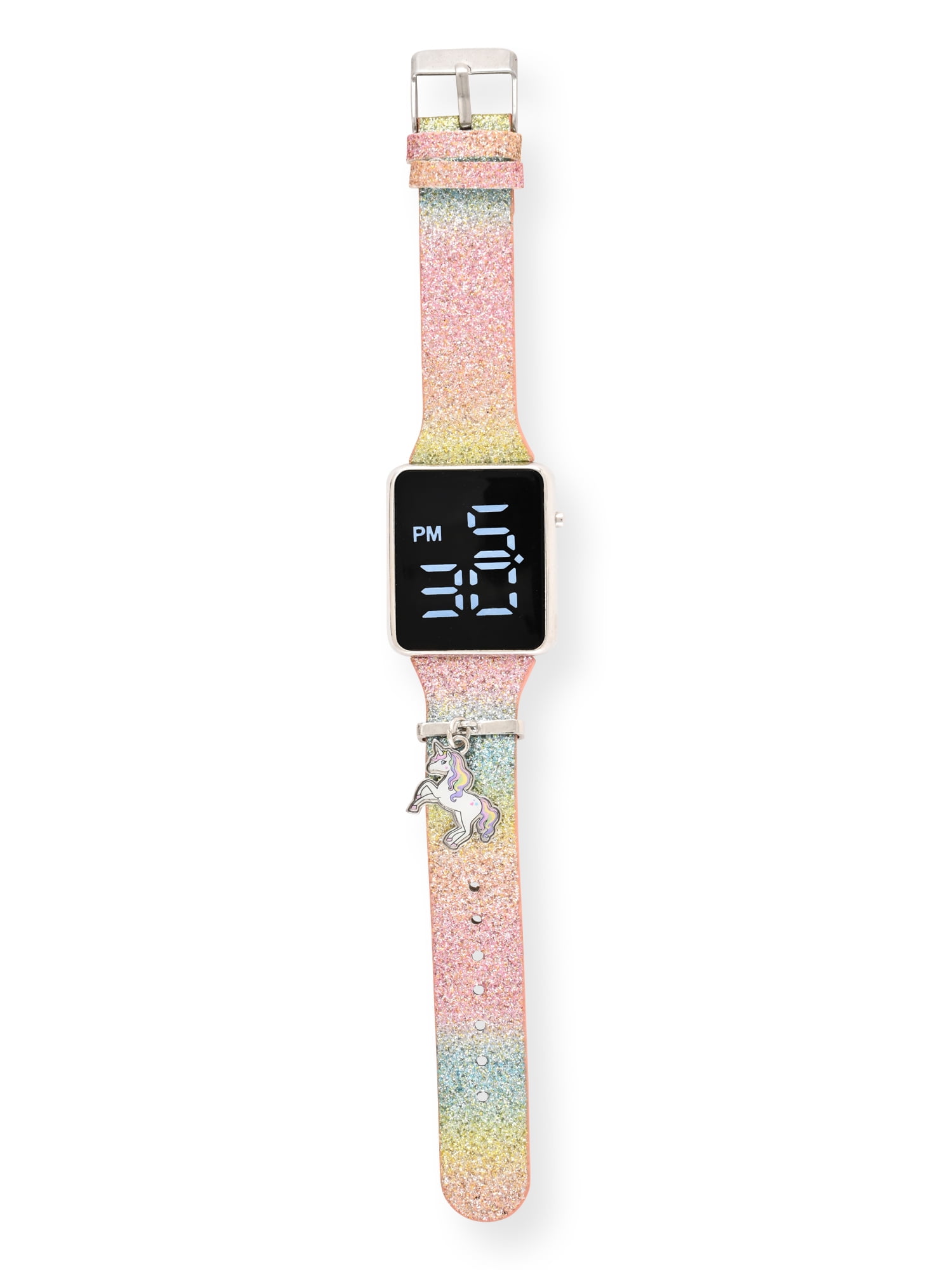 WN5002WM Wondernation Kids LED Watch with Glitter Strap and Sliding Unicorn Charm - Image 2