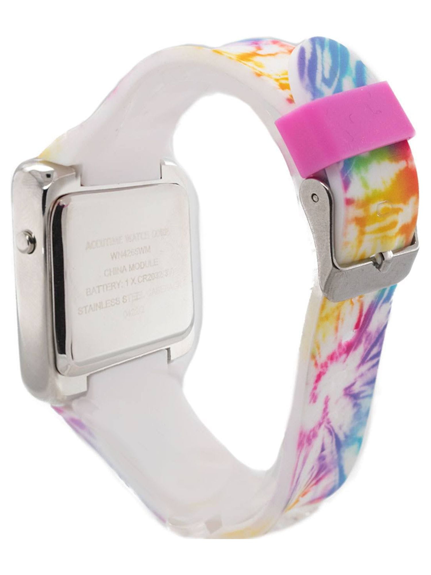 Wonder Nation Childrens & Adult LED Watch with Pink Tie Dye Strap (WN4265WM) - Image 3
