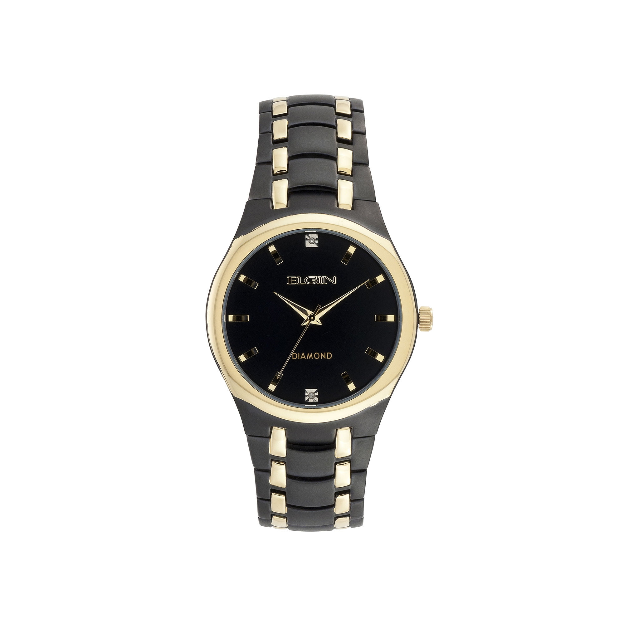 Elgin Men's Analog Quartz Watch in Black and Gold with Black Dial (FG8021) - Image 2