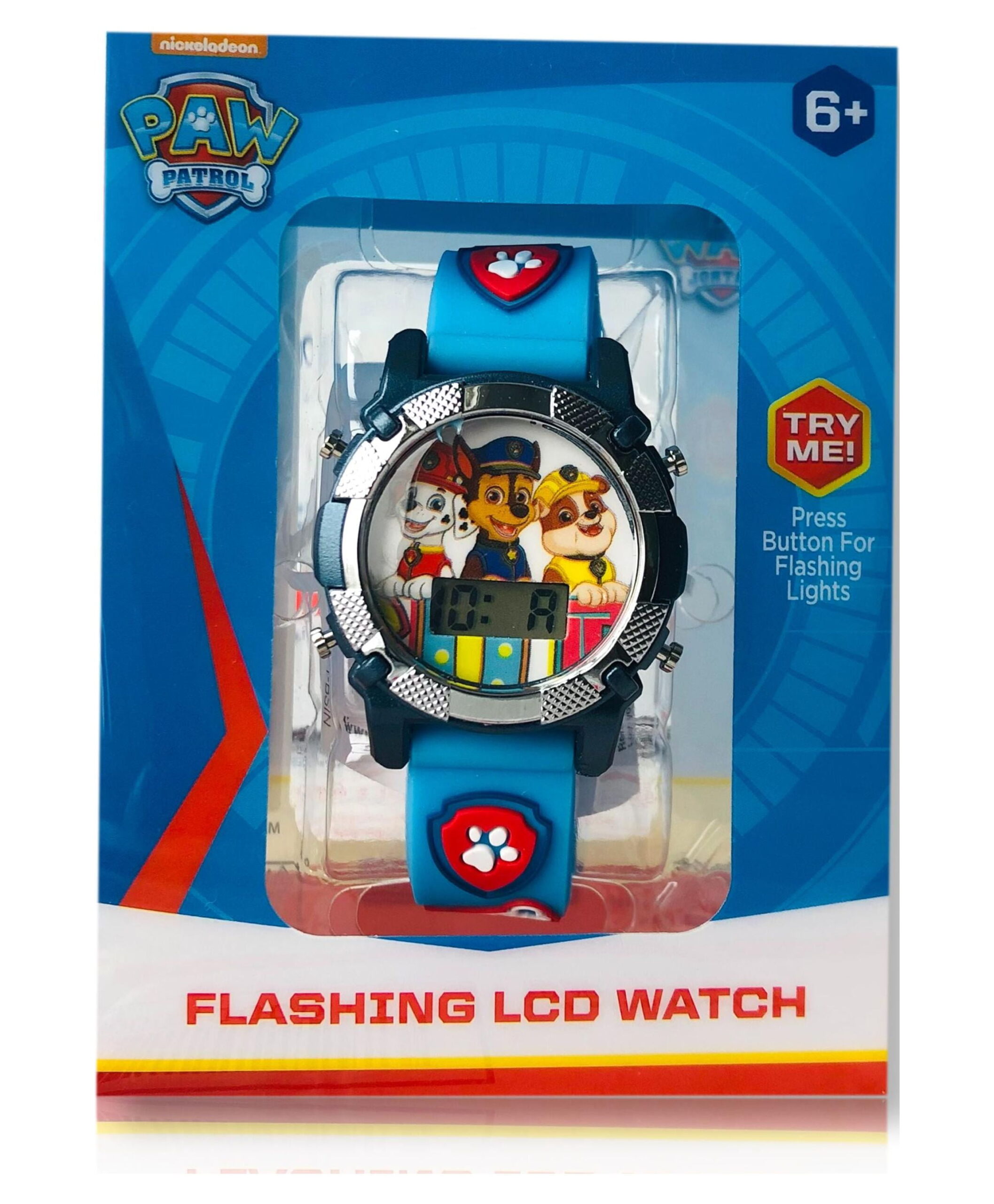 Nickelodeon Paw Patrol Metallic Light-Up Childrens LCD Watch with Silicone Strap in Blue (PAW4347WM) - Image 2