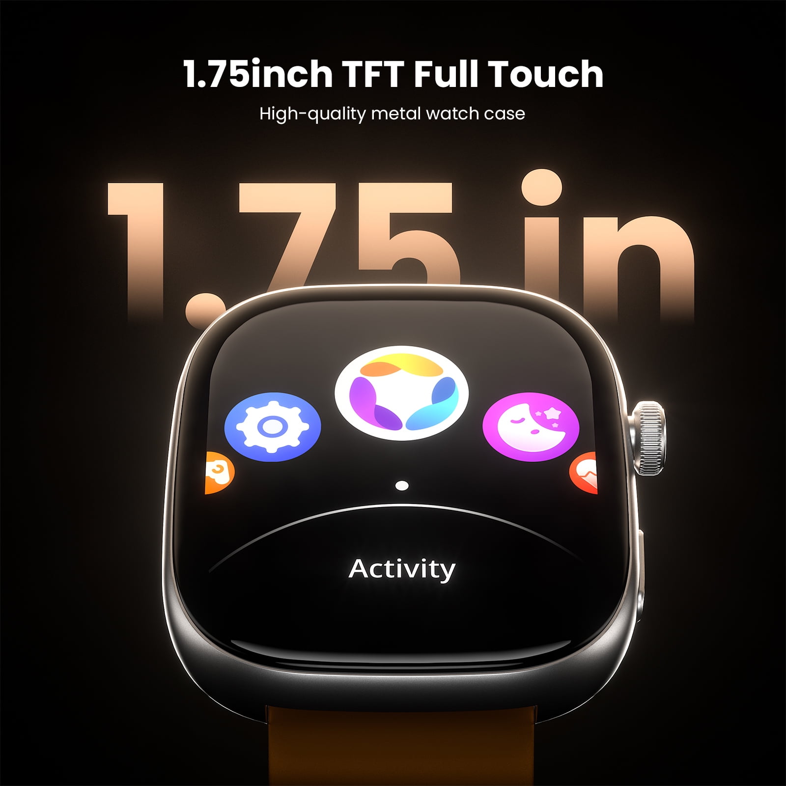 WeariQ Kids Smart Watch with 5 Color Straps,1.75" Large Screen, Bluetooth Calling 123 Sports Modes IP68 Waterproof,Fitness Tracker with Heart Rate Monitor All-in-One Gift for Active Kids - Image 4