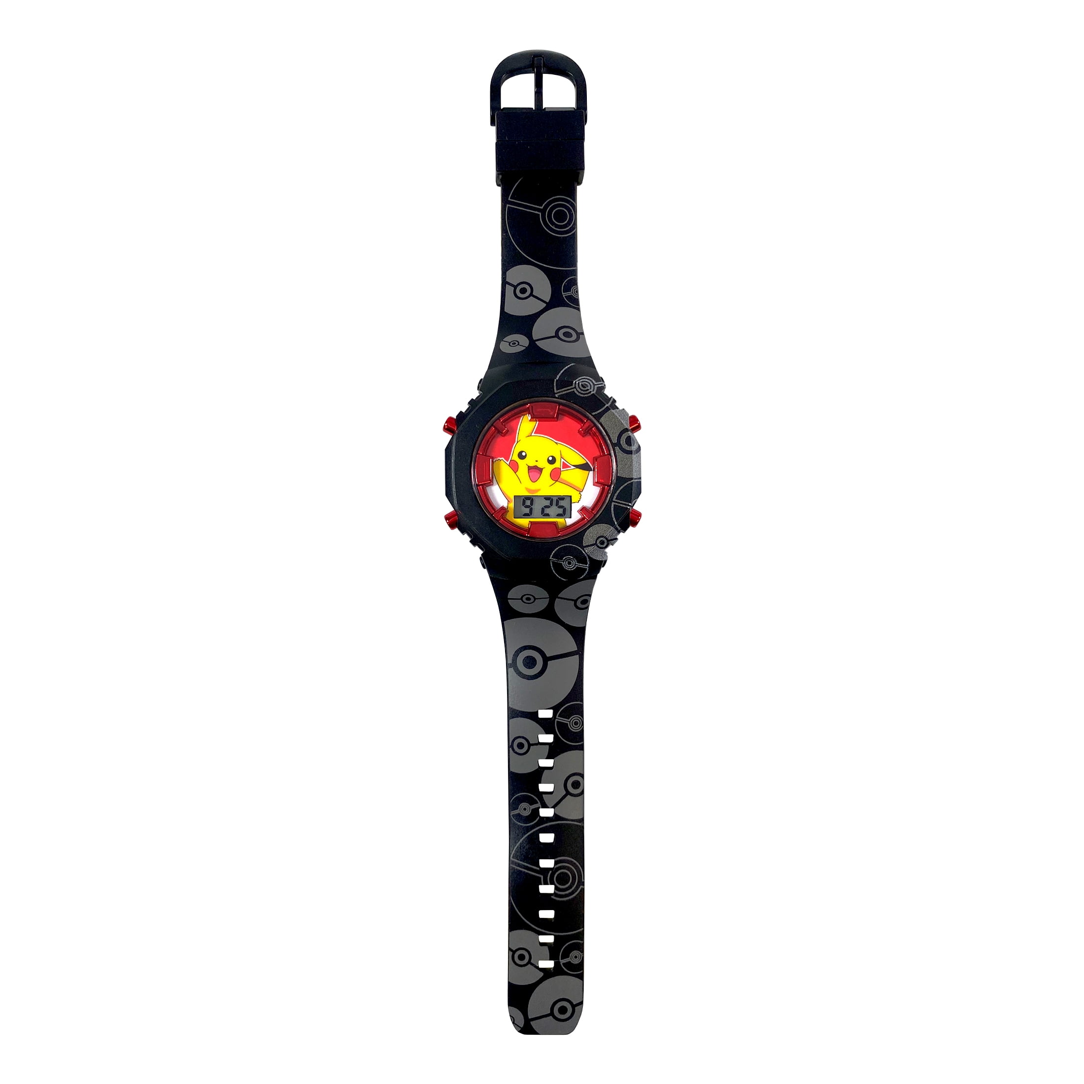 Pokémon Pikachu Unisex Child Red and Black LCD Watch and Survival Bracelet Set, POK40069WM - Image 3