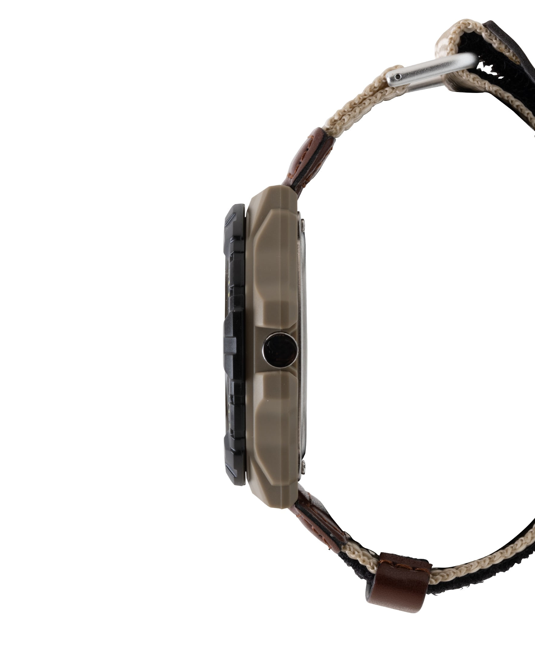 Casio Men's Large Dial Analog Sport Watch with Khaki Nylon Strap - Image 5