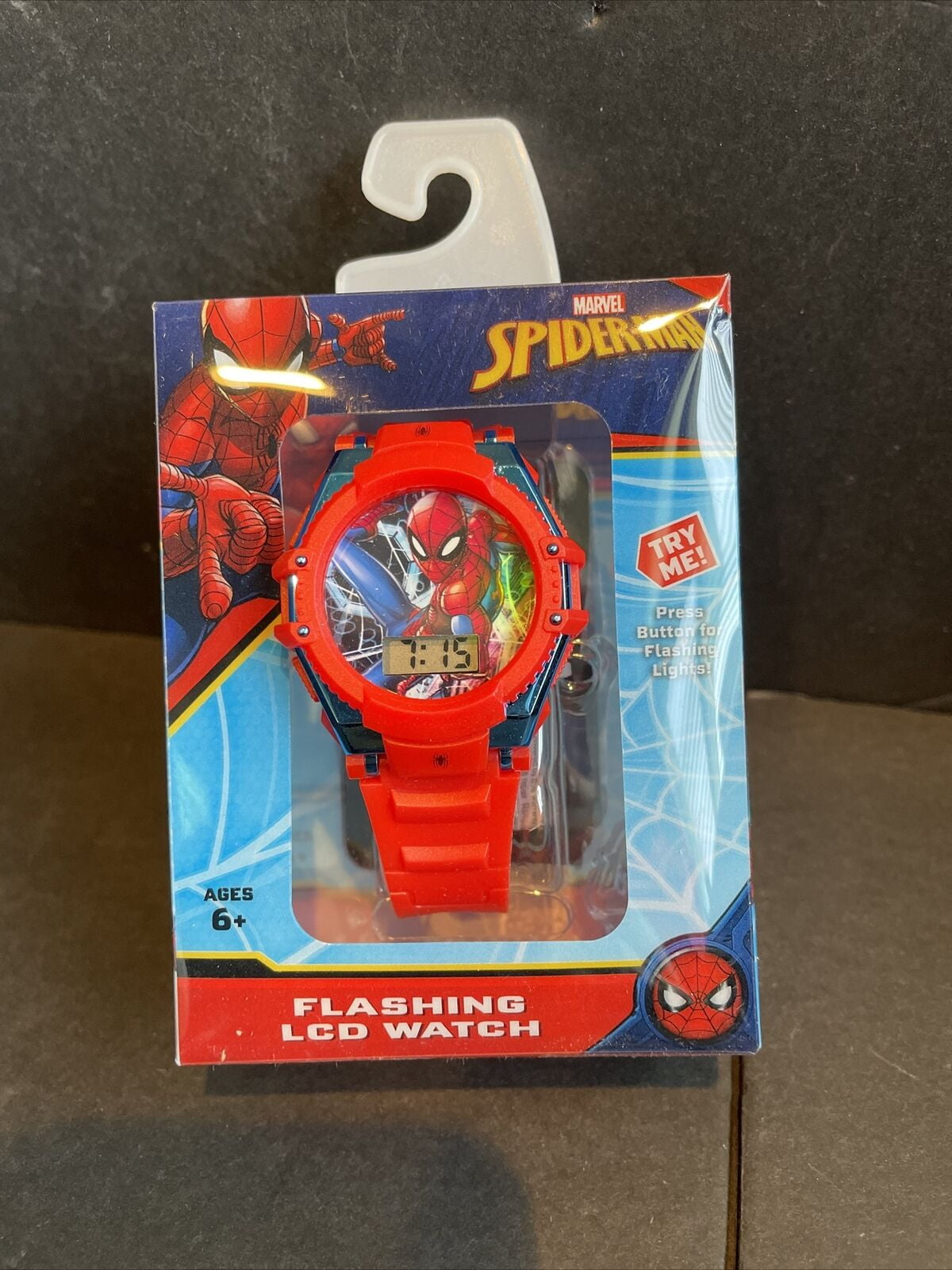 Marvel Spider-Man Flashing LCD Watch with Molded Straps - SPD4625WM - Image 3
