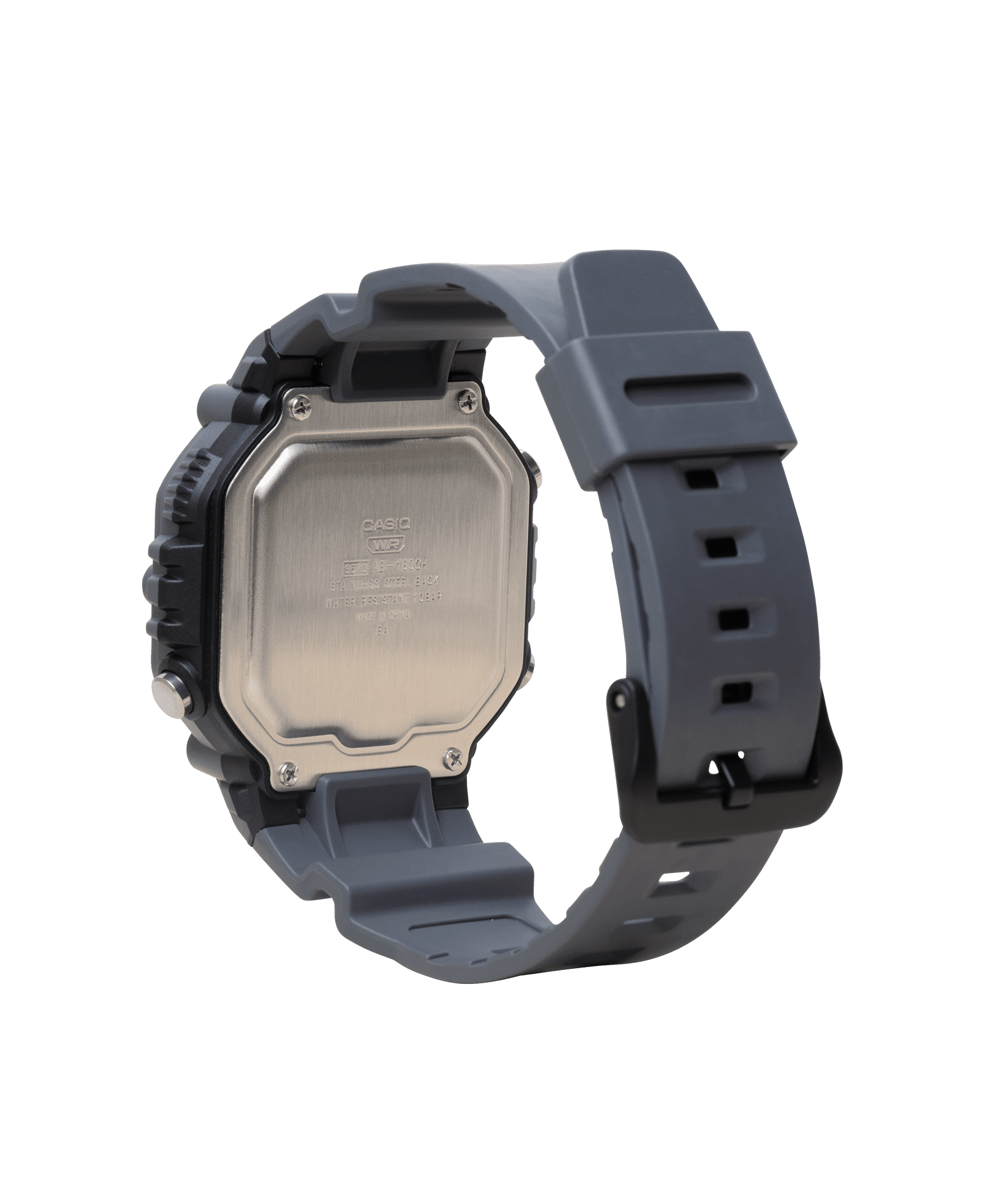 Casio Mens Digital Wristwatch Large Lcd 10-Yr Battery 100M Wr Stopwatch Gray - Image 5