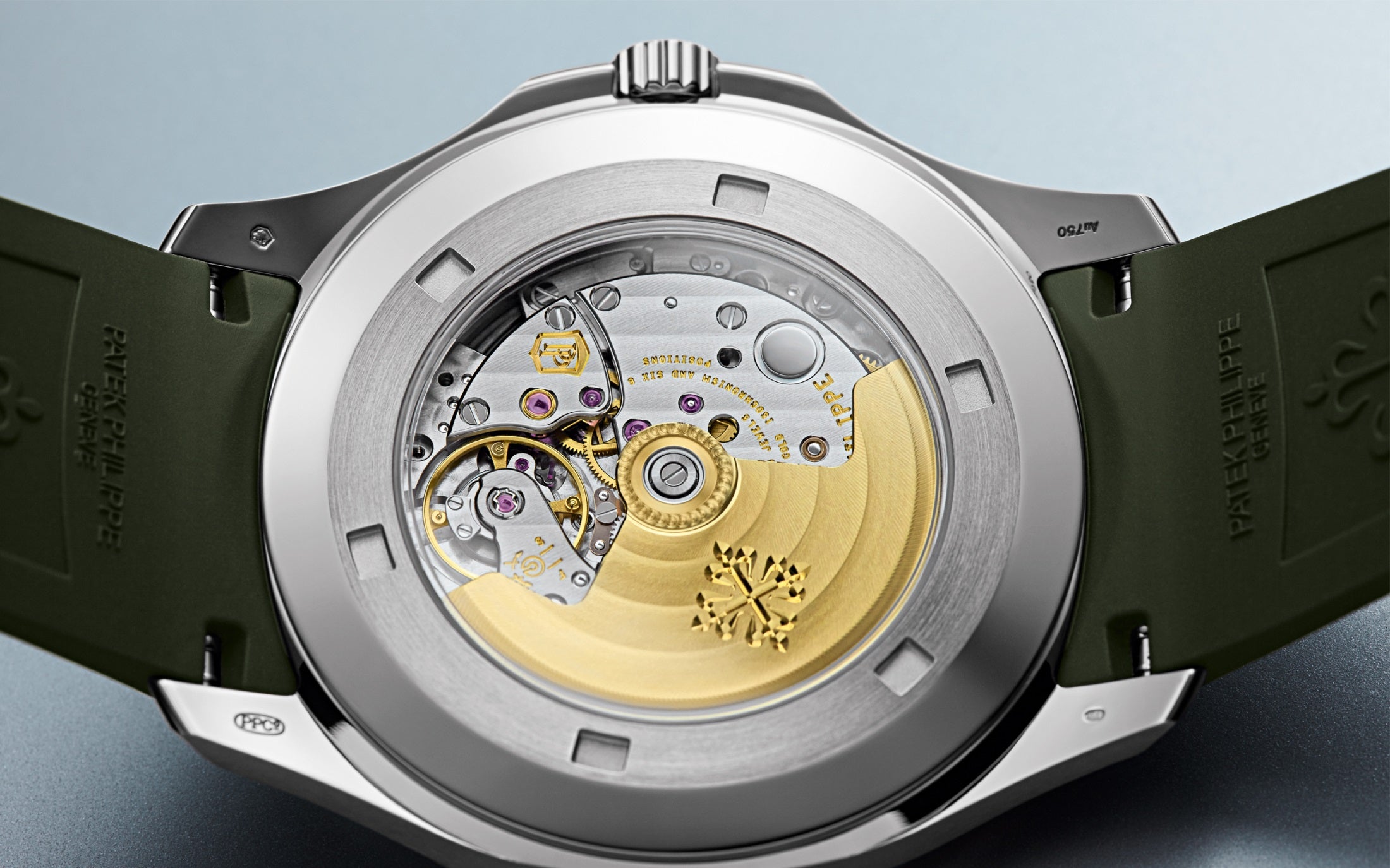 Patek Philippe Aquanaut Jumbo Date, Sweep Seconds, 18k White Gold, 42,2 mm, Ref# 5168G-010 1:1 - Image 12