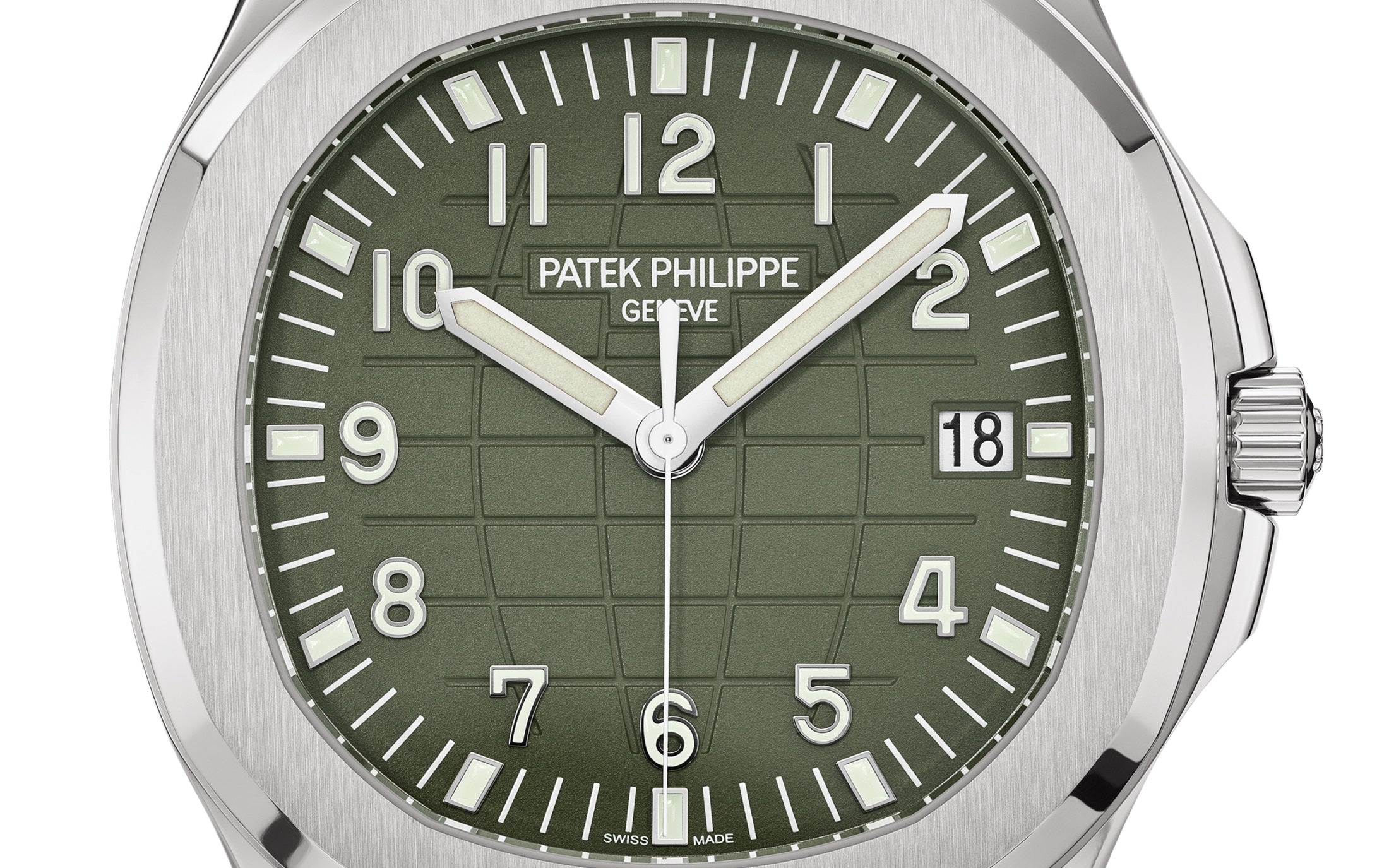 Patek Philippe Aquanaut Jumbo Date, Sweep Seconds, 18k White Gold, 42,2 mm, Ref# 5168G-010 1:1 - Image 3