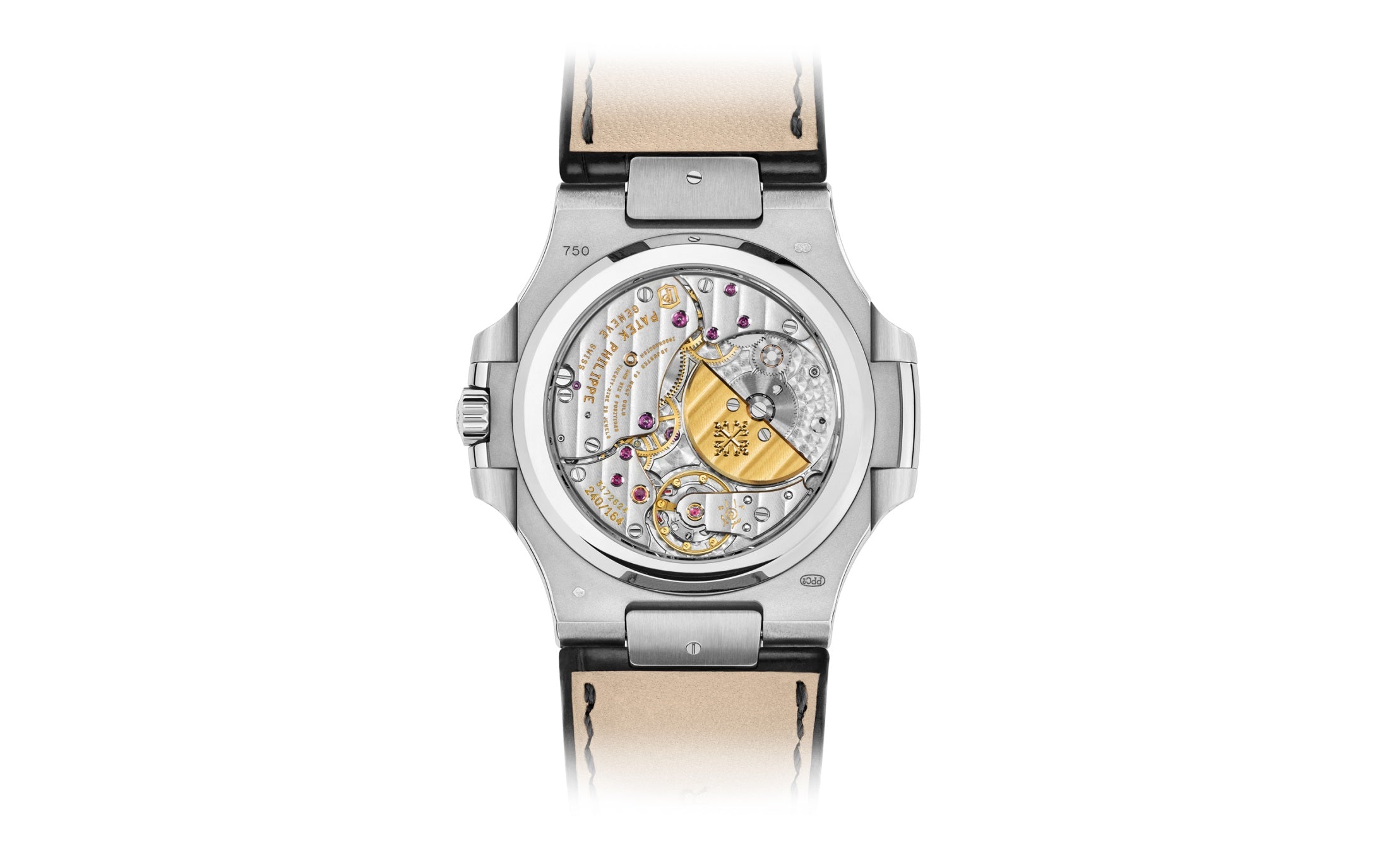 Patek Philippe Nautilus Date, Moon Phases Watch, 18k White Gold, 40mm, Ref# 5712G-001 1:1 - Image 5