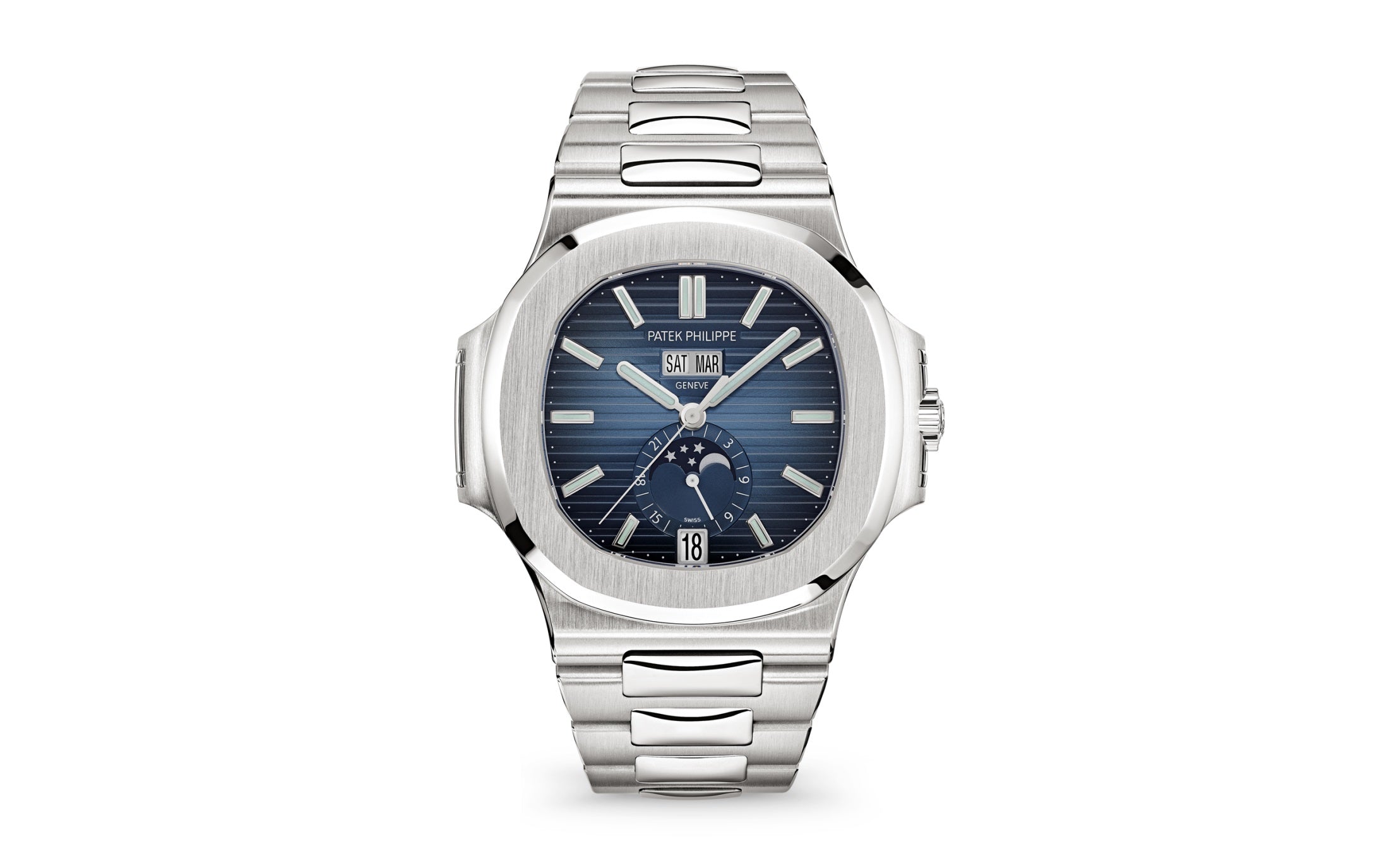 Patek Philippe Nautilus Annual Calendar, Moon Phases Watch, Stainless Steel, 40,5 mm, Ref# 5726/1A-014 1:1 - Image 2