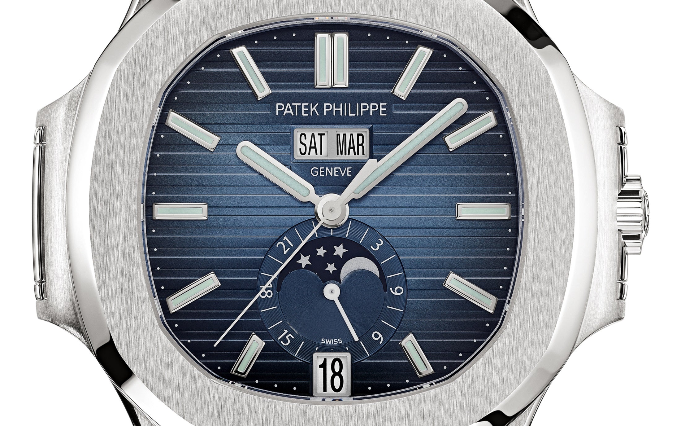 Patek Philippe Nautilus Annual Calendar, Moon Phases Watch, Stainless Steel, 40,5 mm, Ref# 5726/1A-014 1:1 - Image 3