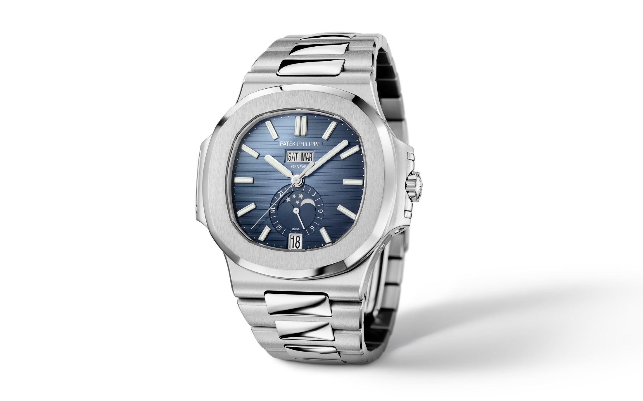 Patek Philippe Nautilus Annual Calendar, Moon Phases Watch, Stainless Steel, 40,5 mm, Ref# 5726/1A-014 1:1 - Image 12