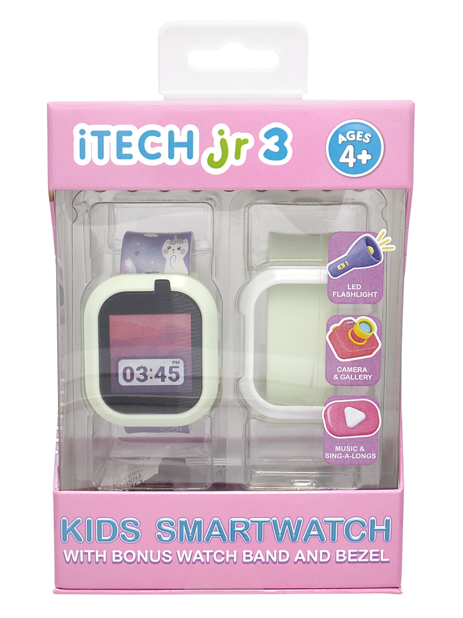 Itech Junior Kids Girls Caticorn Bluetooth Enabled Smartwatch with Interchangeable Straps and Bezels - Image 6