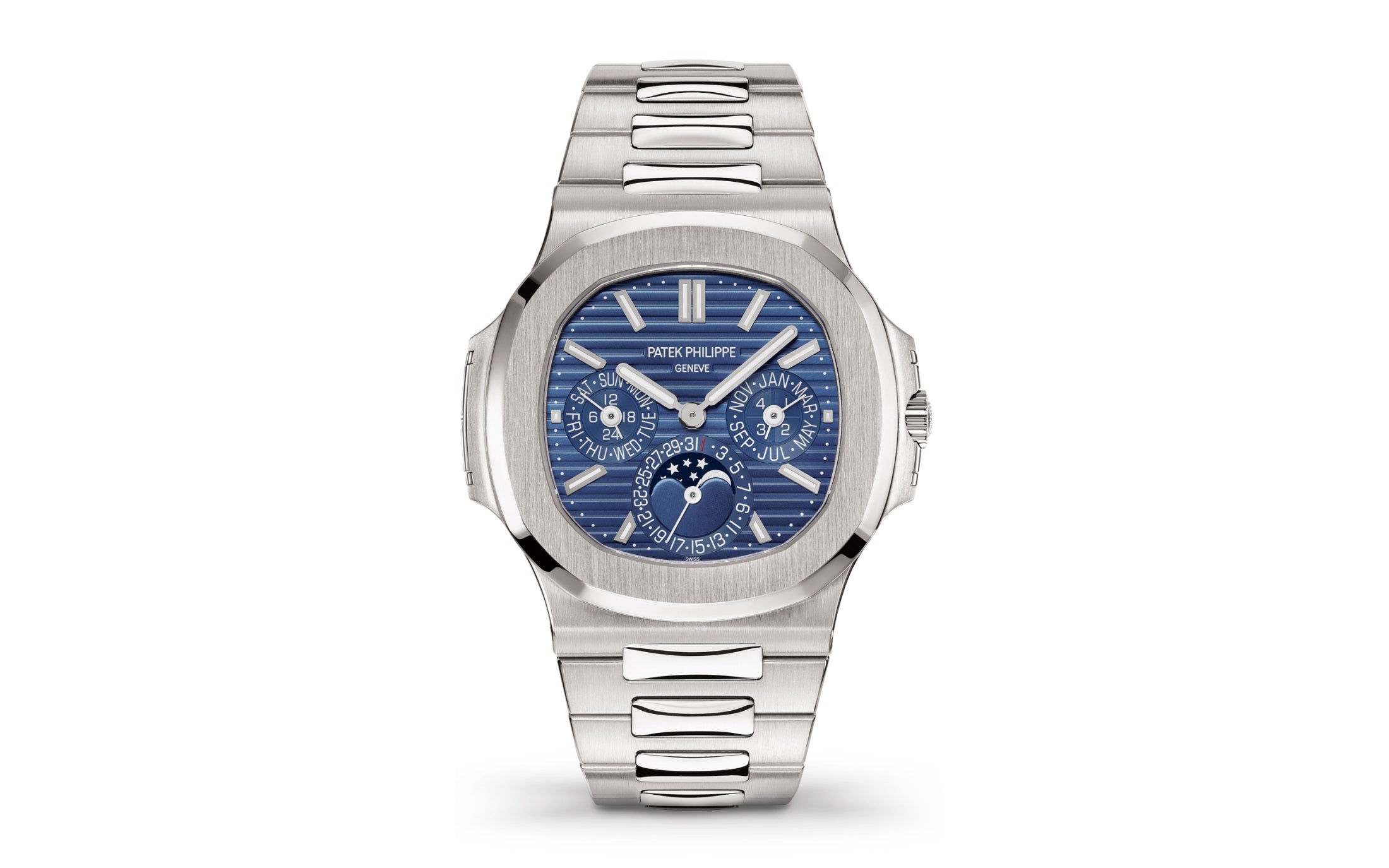 Patek Philippe Nautilus Perpetual Calendar Watch, 18k White Gold, 40mm, Ref# 5740/1G-001 1:1