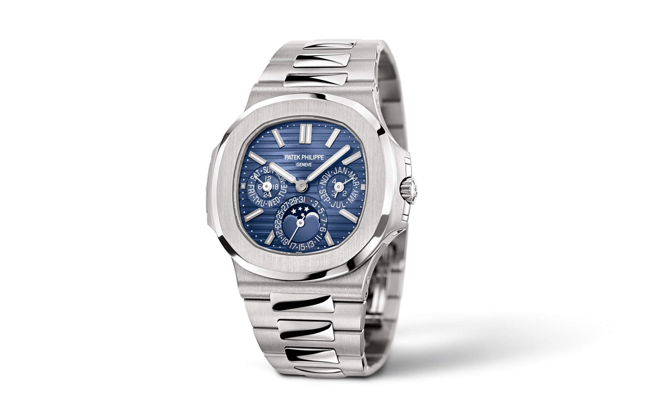 Patek Philippe Nautilus Perpetual Calendar Watch, 18k White Gold, 40mm, Ref# 5740/1G-001 1:1 - Image 5