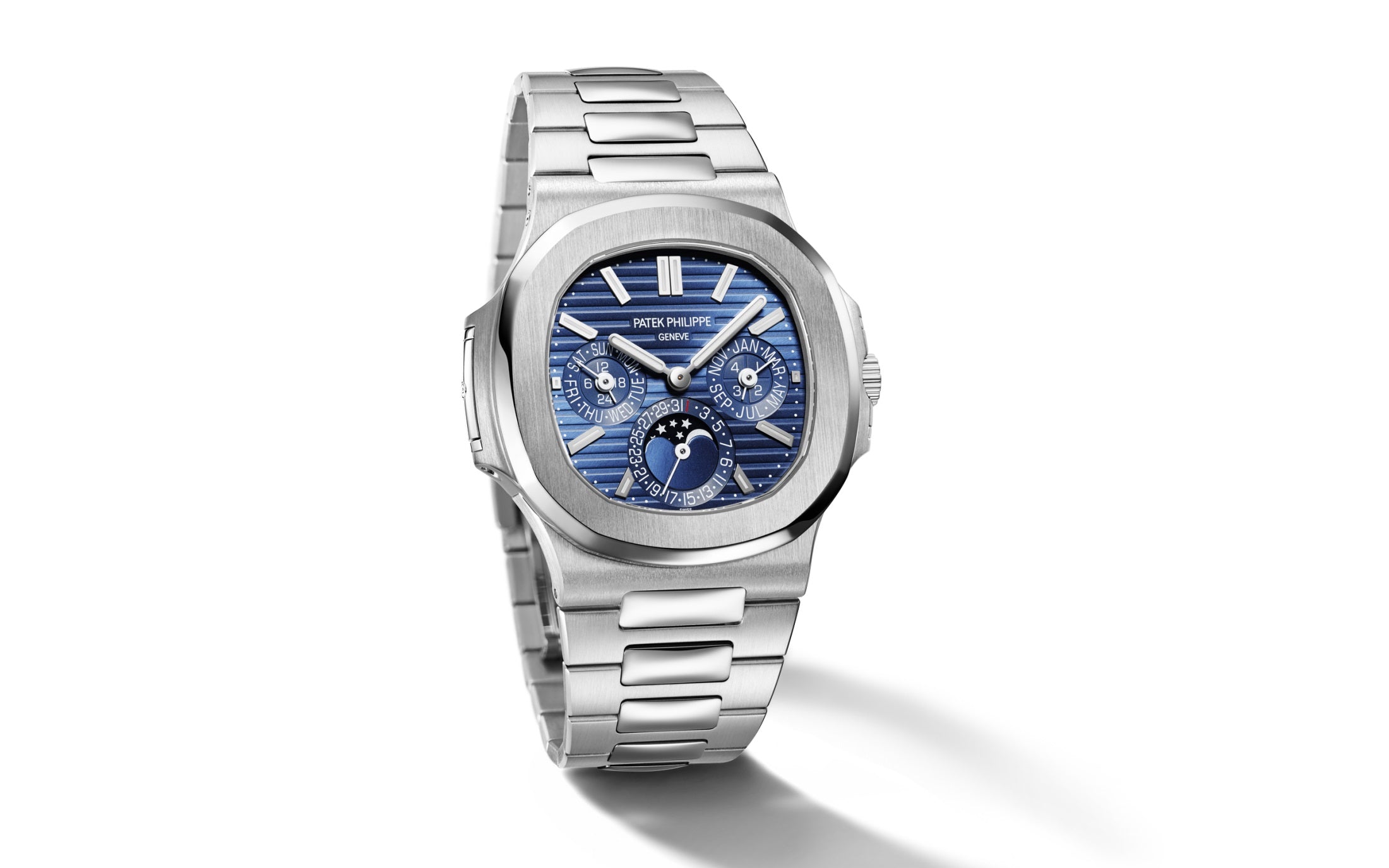Patek Philippe Nautilus Perpetual Calendar Watch, 18k White Gold, 40mm, Ref# 5740/1G-001 1:1 - Image 6