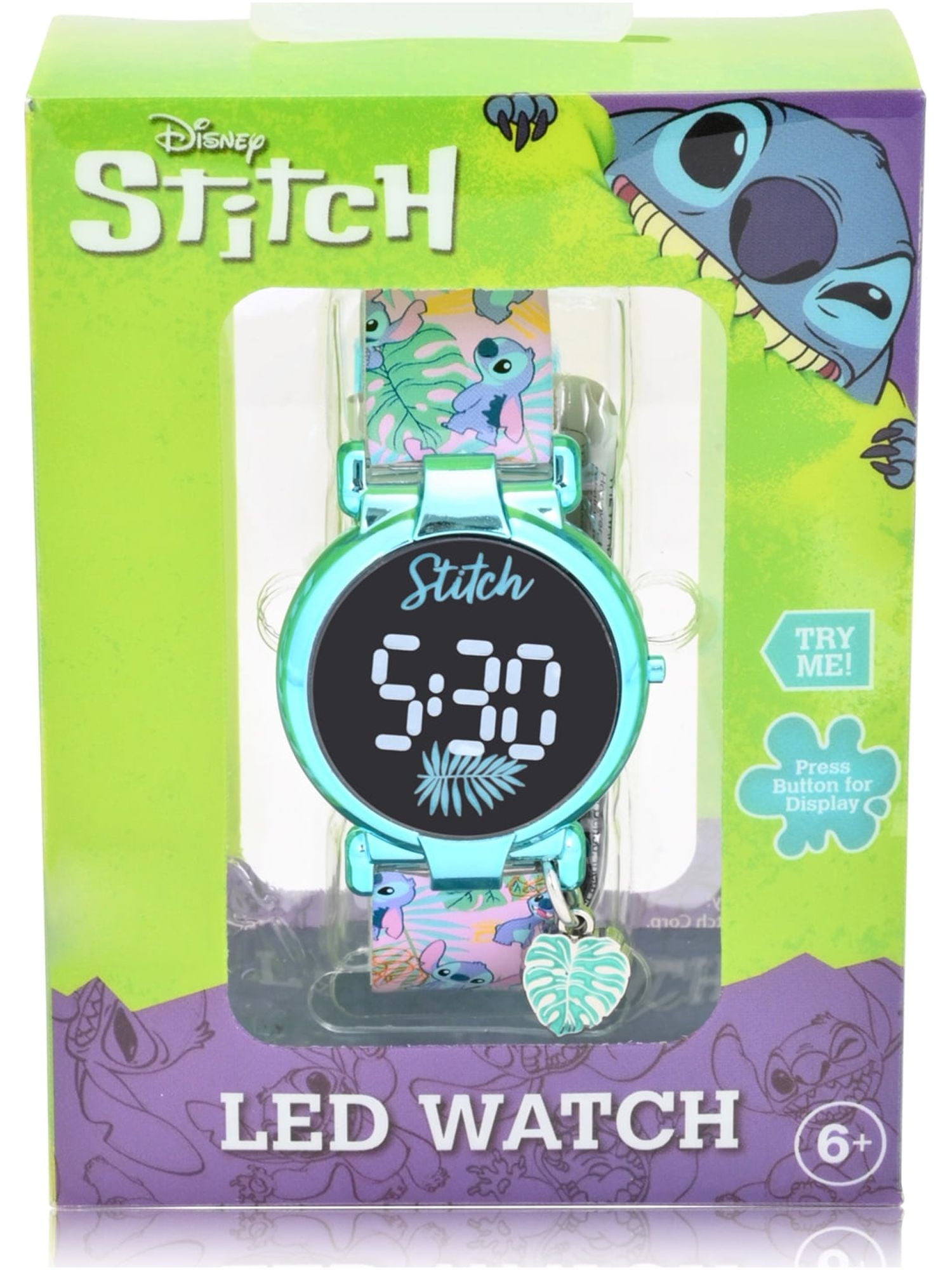Disney Lilo and Stitch Unisex LED Watch with Charm (LAS4033WM) - Image 3