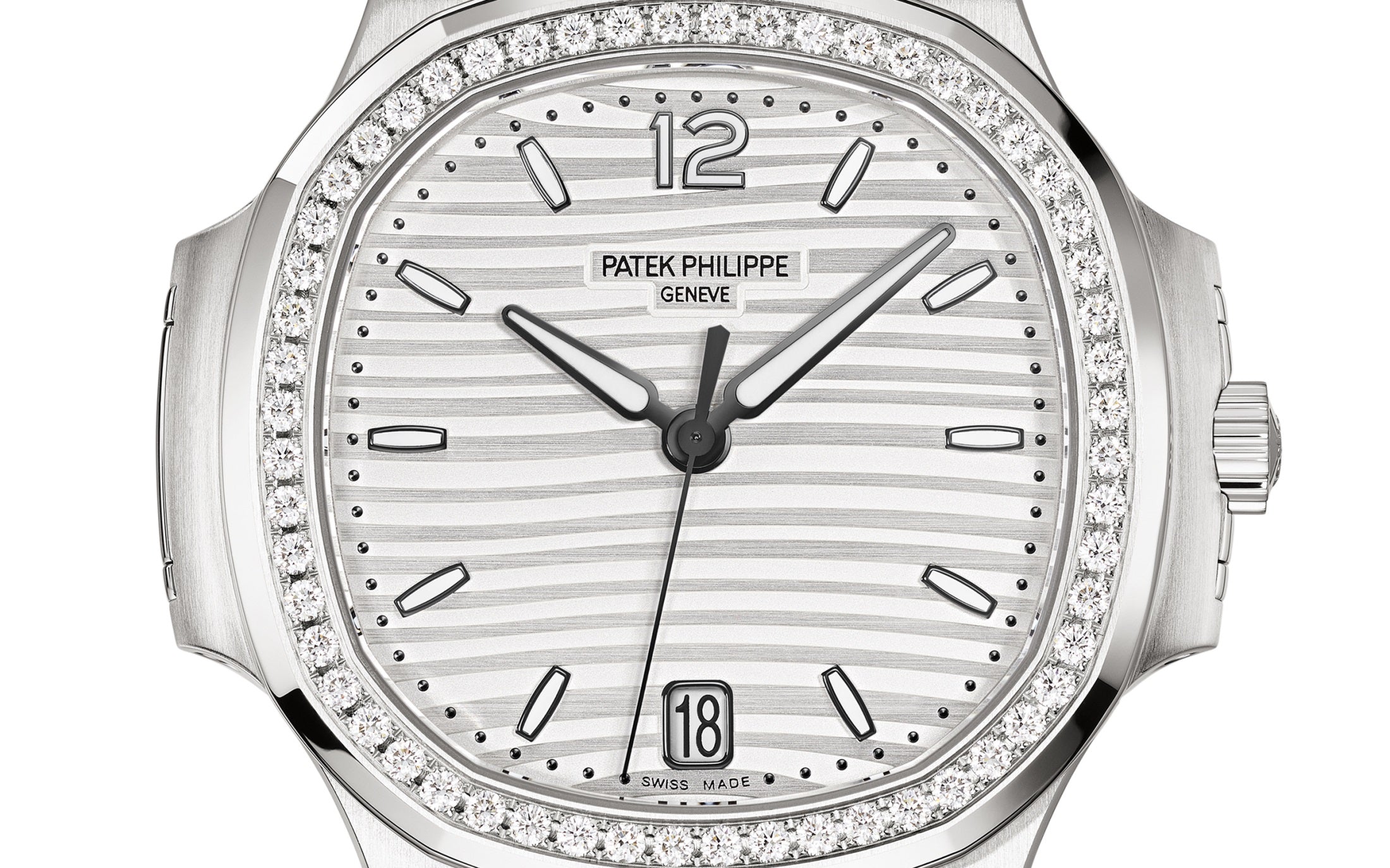Patek Philippe Nautilus Ladies Automatic Watch, Stainless Steel and Diamonds, 35,2mm, Ref# 7118/1200A-010 1:1 - Image 3