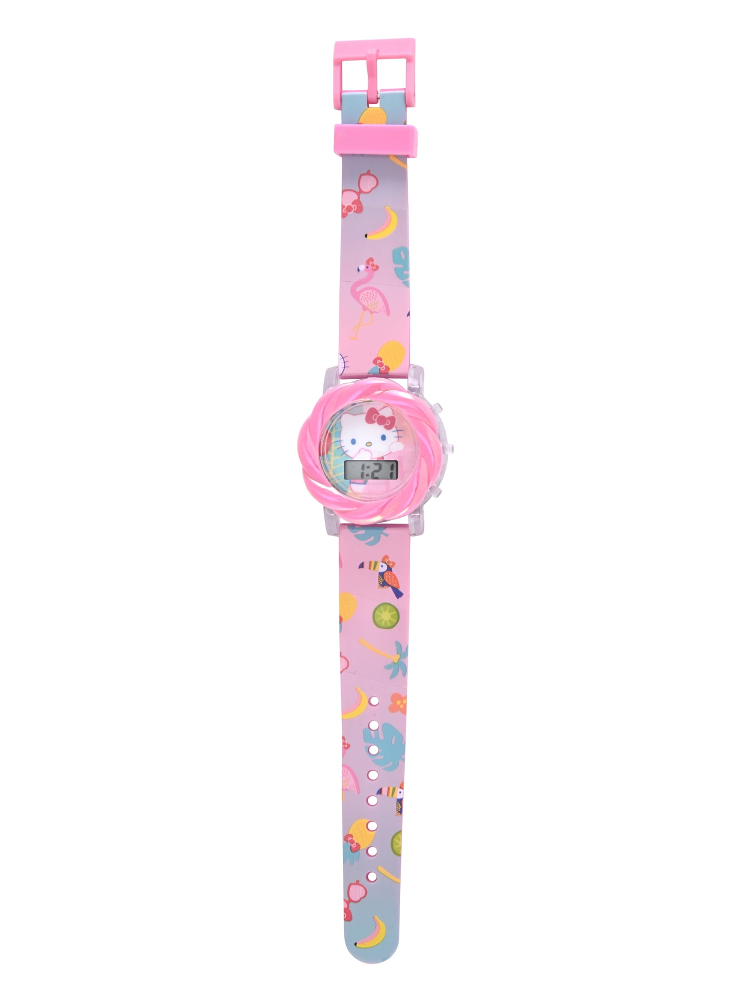 San Rio Hello Kitty Girls Pink Silicone Strap Watch and Bracelet Set.; HK40065WM - Image 6