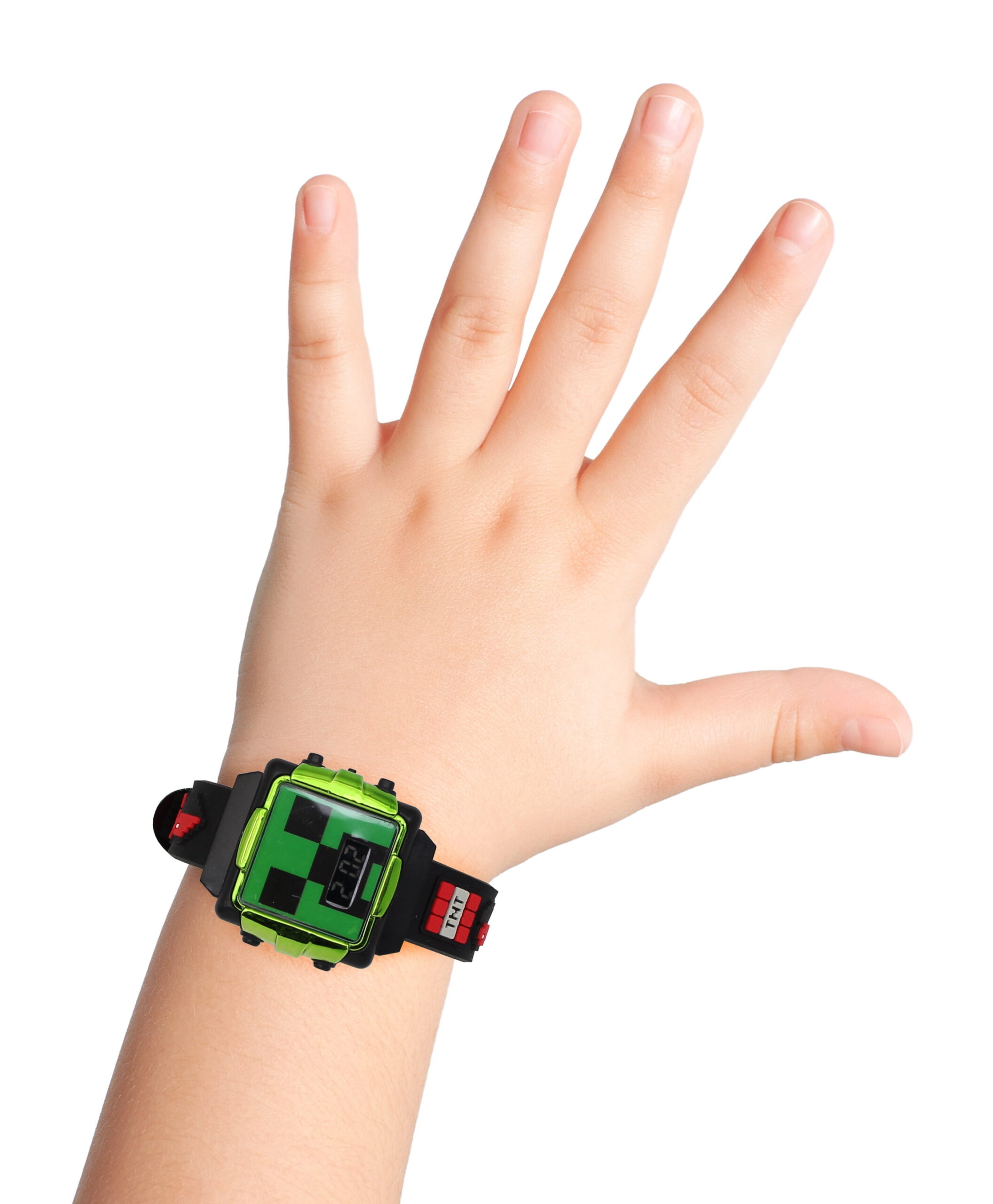 Minecraft Children's Unisex Black Silicone Wristwatch with Flashing Metallic Case, MIN4069WM - Image 4