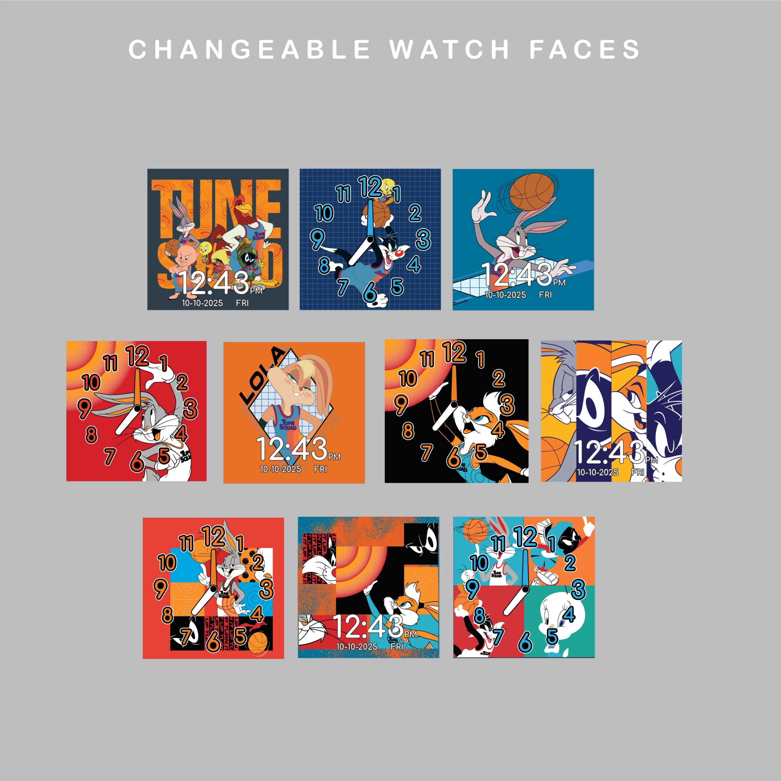 Space Jam "New Legacy" Unisex Child iTime Smartwatch 40mm in Black - SPJ4035WM - Image 4