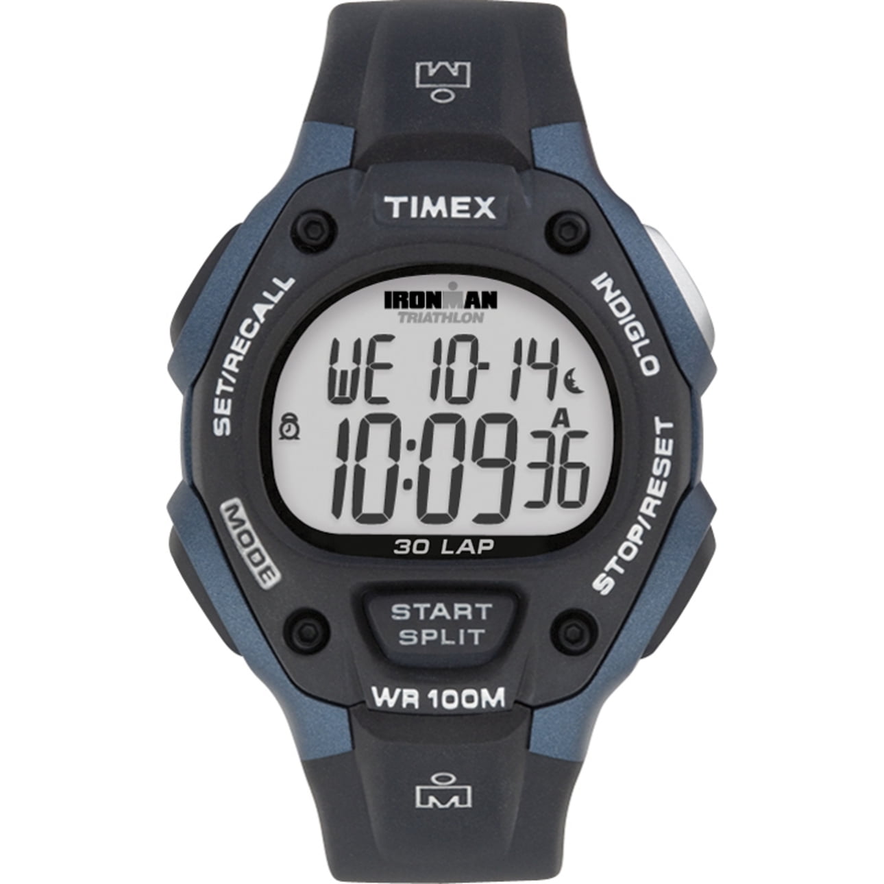 TIMEX Men's IRONMAN Classic 30 Black/Dark Blue 38mm Sport Watch, Resin Strap - Image 2