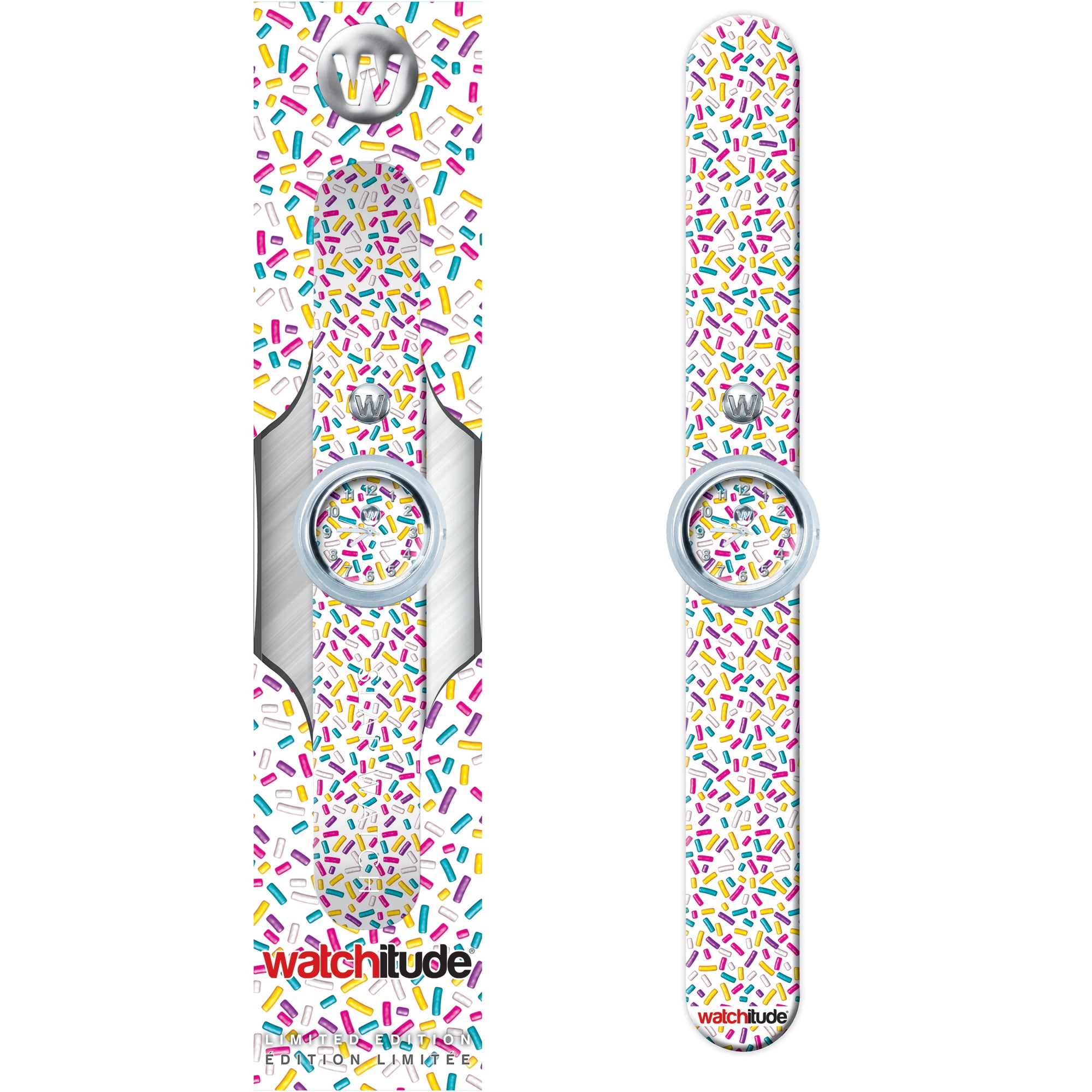 Watchitude: Slap Watch - Sprinkles - Kids Analog Watch, Water Resistance, 9" Silicone Slap Band, Interchangeable Face, Girls & Boys, Ages 5+ - Image 2