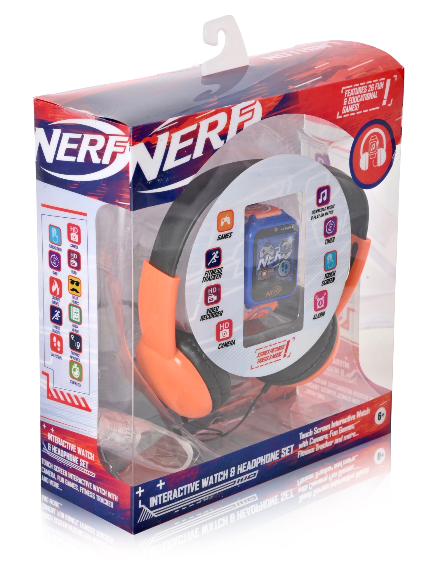 Nerf Unisex Child Smartwatch & Headphones Set - Orange And Blue NRF40002WM - Image 2