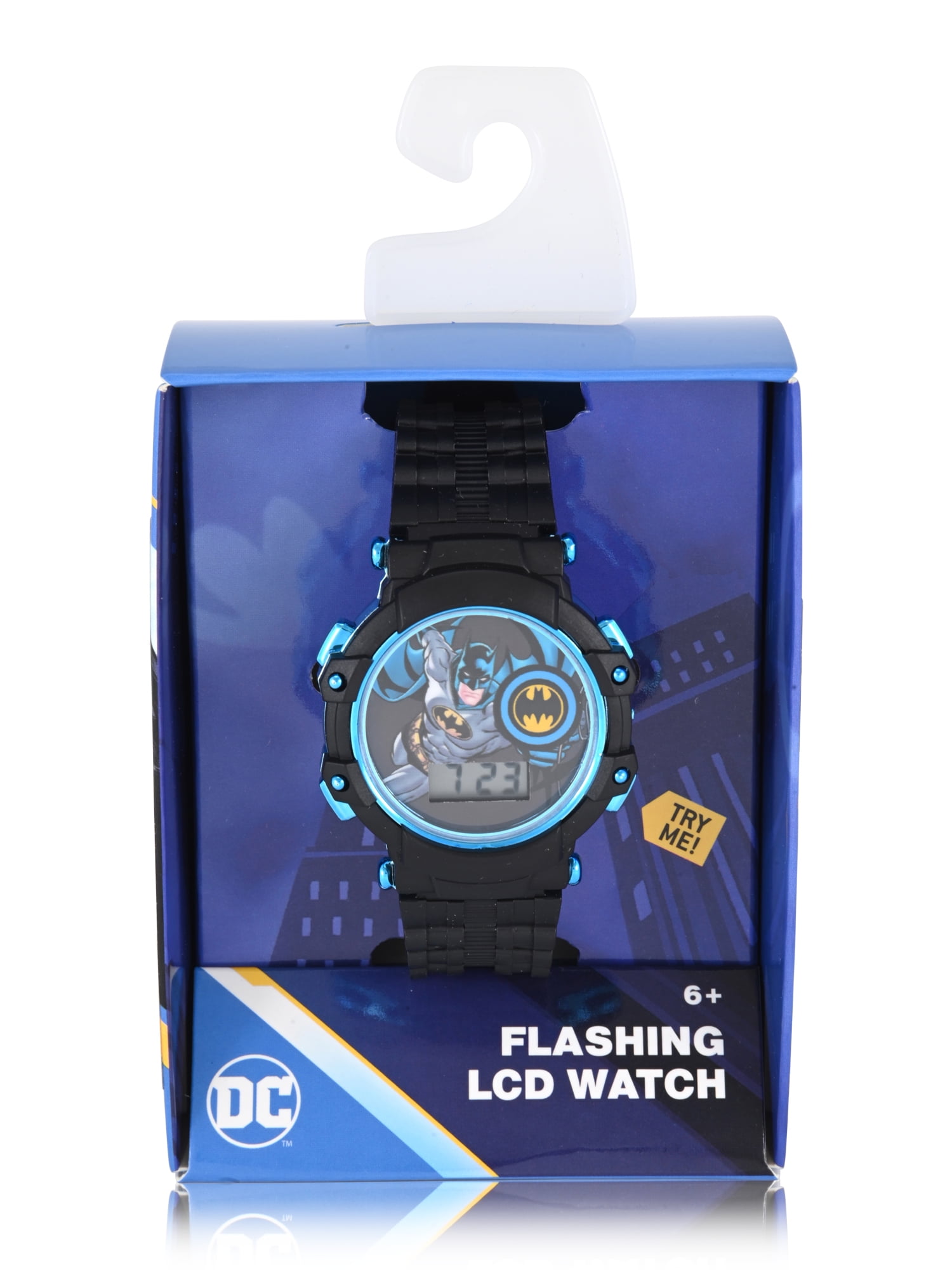 DC Comics Batman Unisex Childrens Black Strap LCD Watch, BAT70269WM