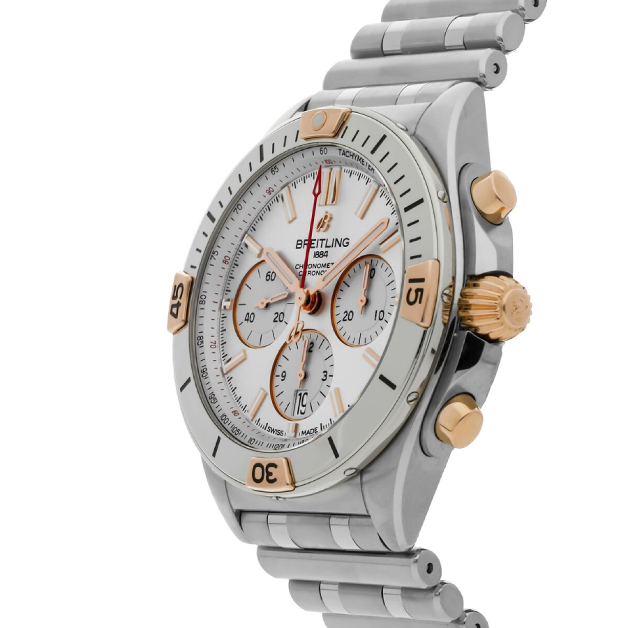 Breitling Chronomat B01 AB0134101G1A1 “White Dial Steel” Authentic Edition 1:1 - Image 3