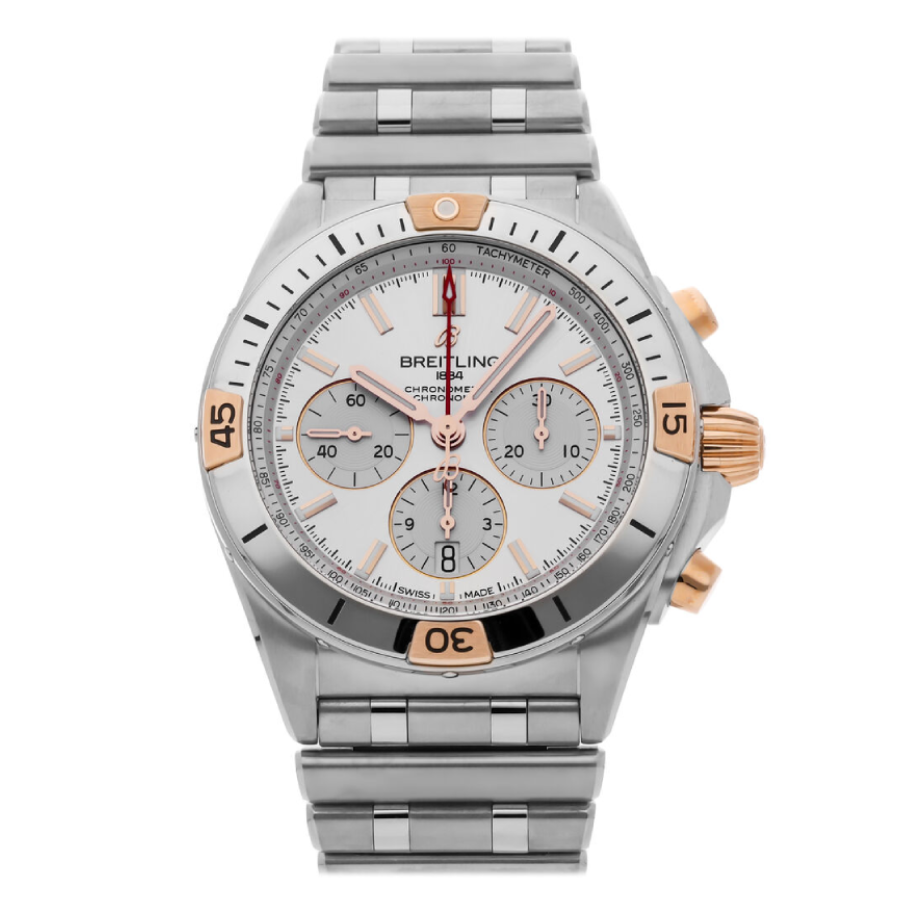 Breitling Chronomat B01 AB0134101G1A1 “White Dial Steel” Authentic Edition 1:1