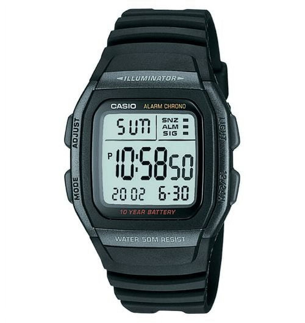 Casio Adult Men's Digital Watch W96H-1BV- 10 Year Battery