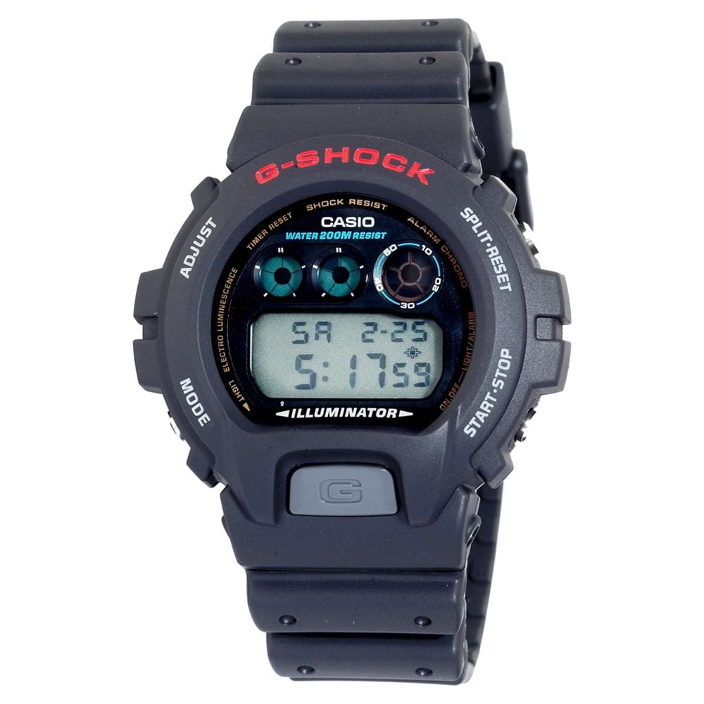 Casio G-Shock Digital Resin, Plastic Black Wristwatch DW6900-1V