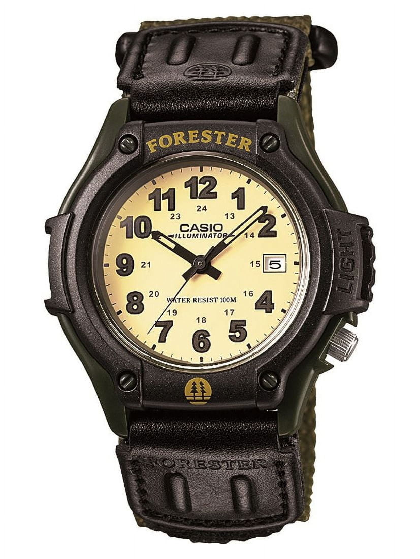 Casio Male 2.81" Sport Cloth Analog Watch, Green