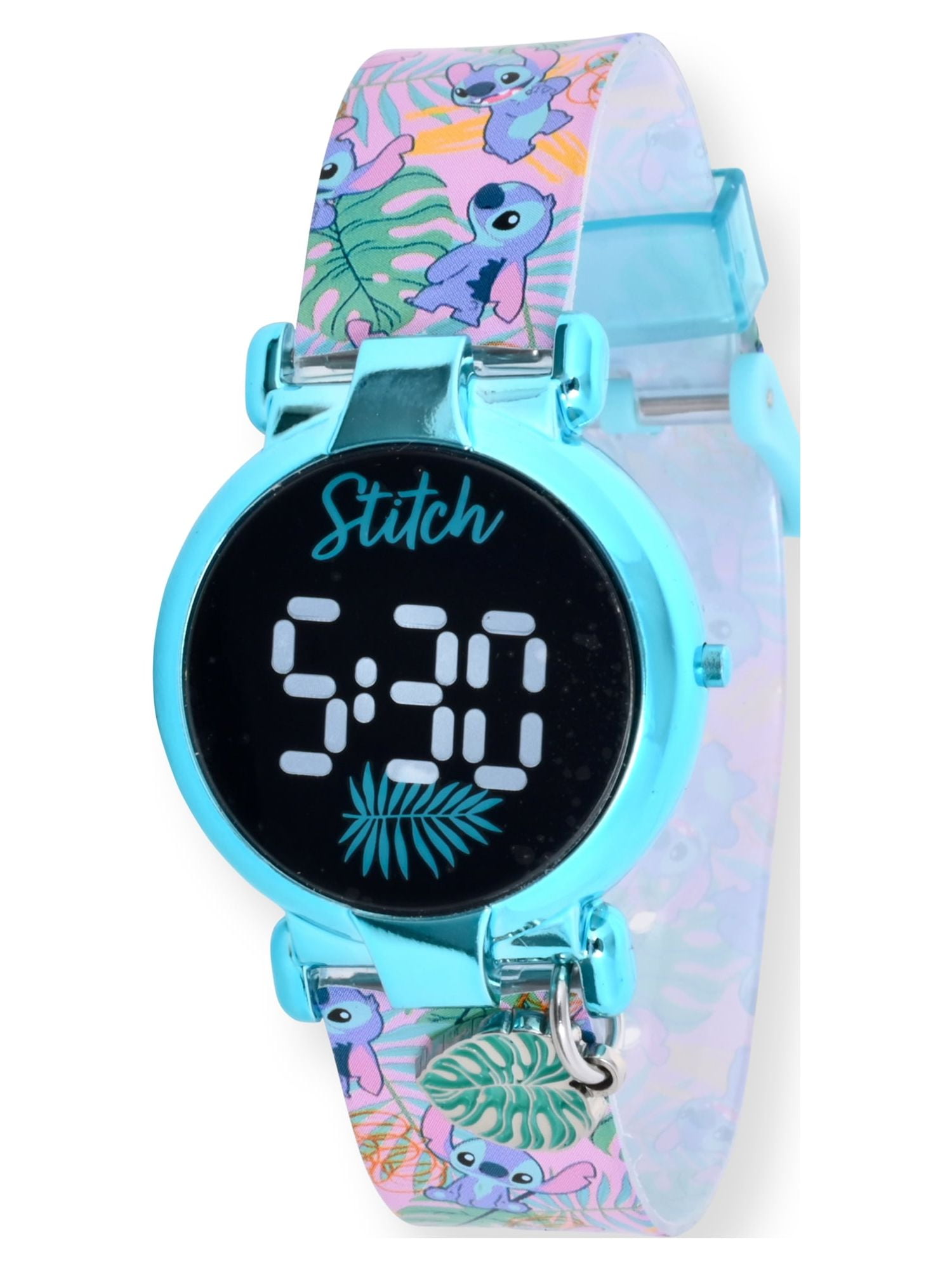 Disney Lilo and Stitch Unisex LED Watch with Charm (LAS4033WM)