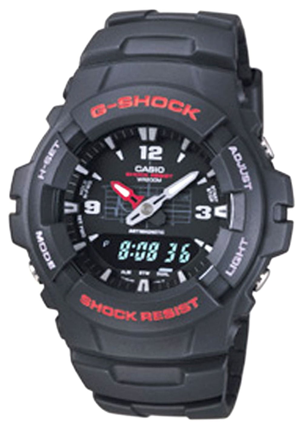 G-Shock Adult Men's G100-1B Ana-Digi Classic Wristwatch