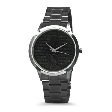 Gunmetal Mens Prayer Watch