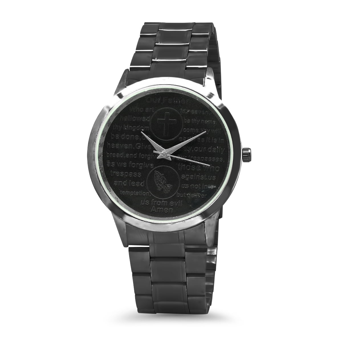 Gunmetal Mens Prayer Watch