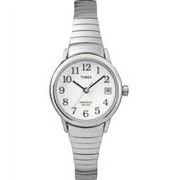 Indiglo by Timex Ladies' Adult Stainless Steel Expansion Band Wristwatch, Silver, T2H371WX