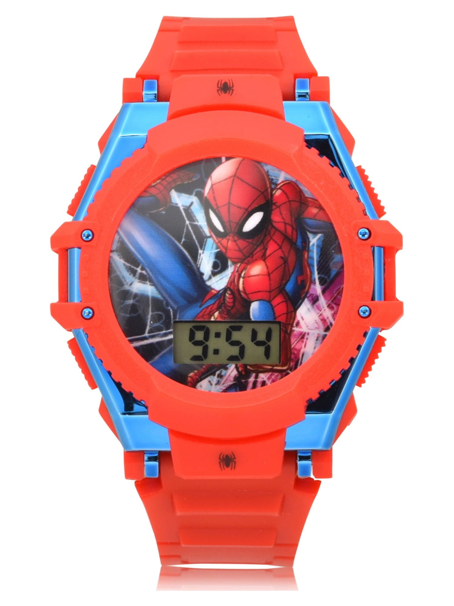 Marvel Spider-Man Flashing LCD Watch with Molded Straps - SPD4625WM