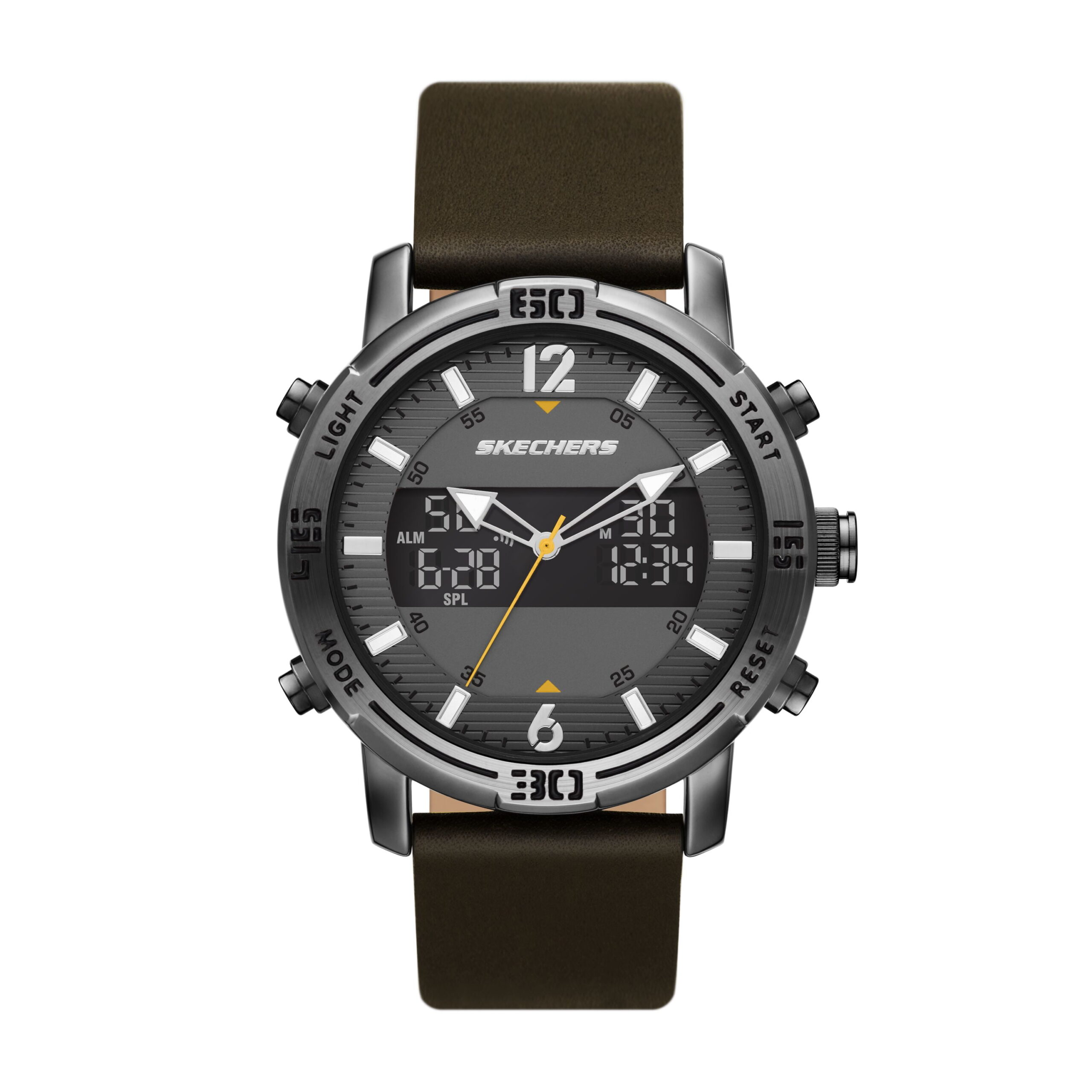 Men's Skechers Redlands Anadigital Watch with Genuine Leather Bracelet (SR5159W)